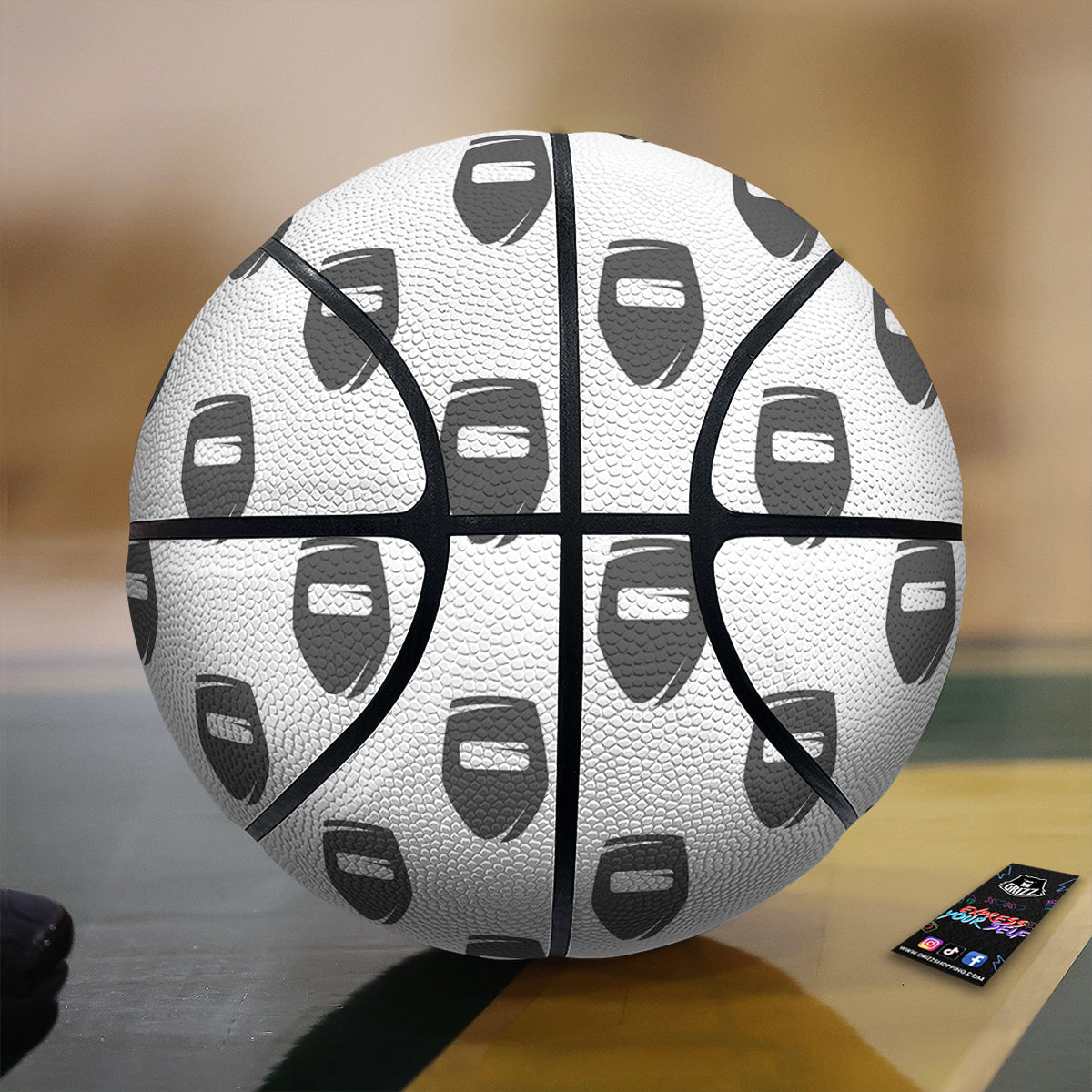 Mask Welding Print Pattern Basketball-grizzshop