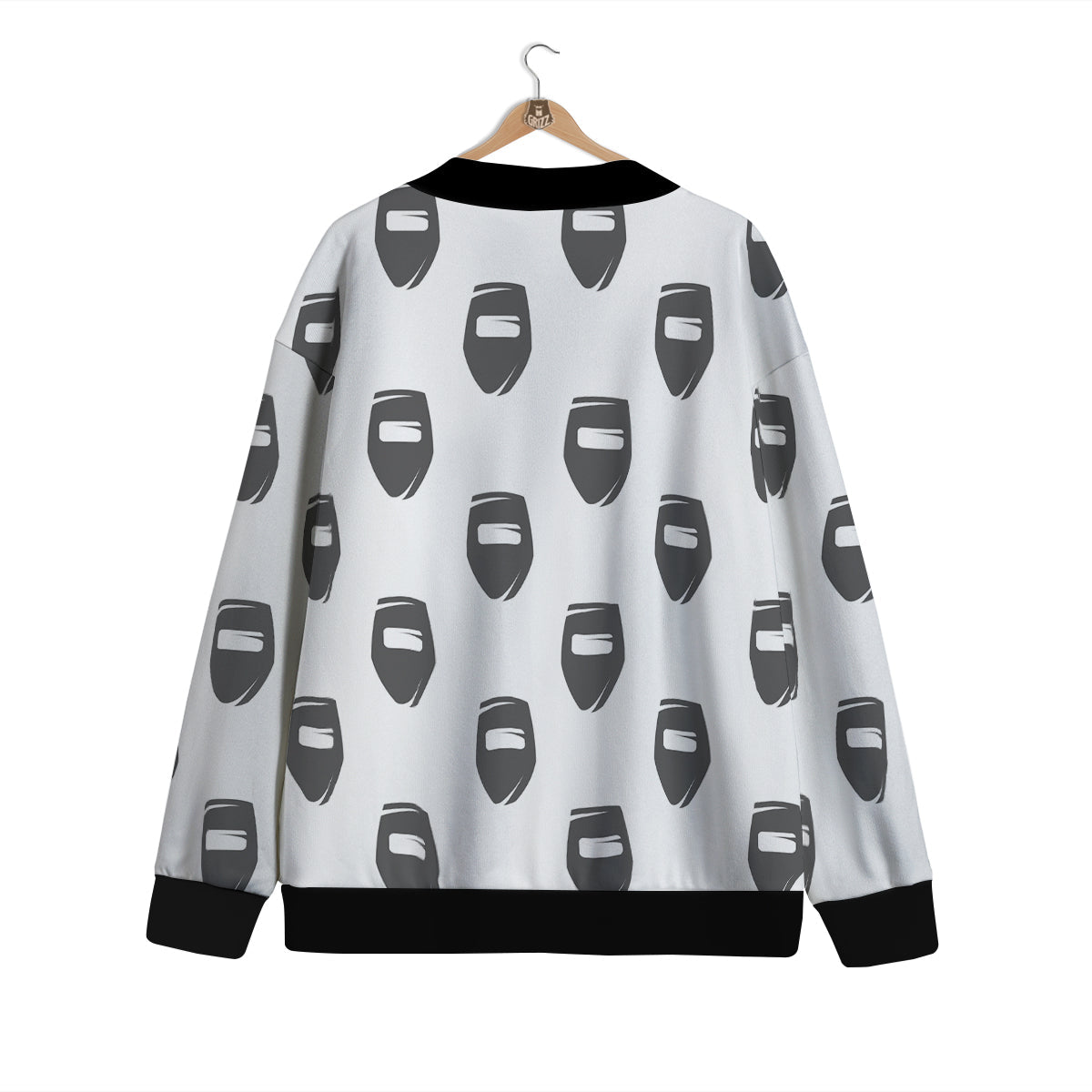 Mask Welding Print Pattern Cardigan-grizzshop