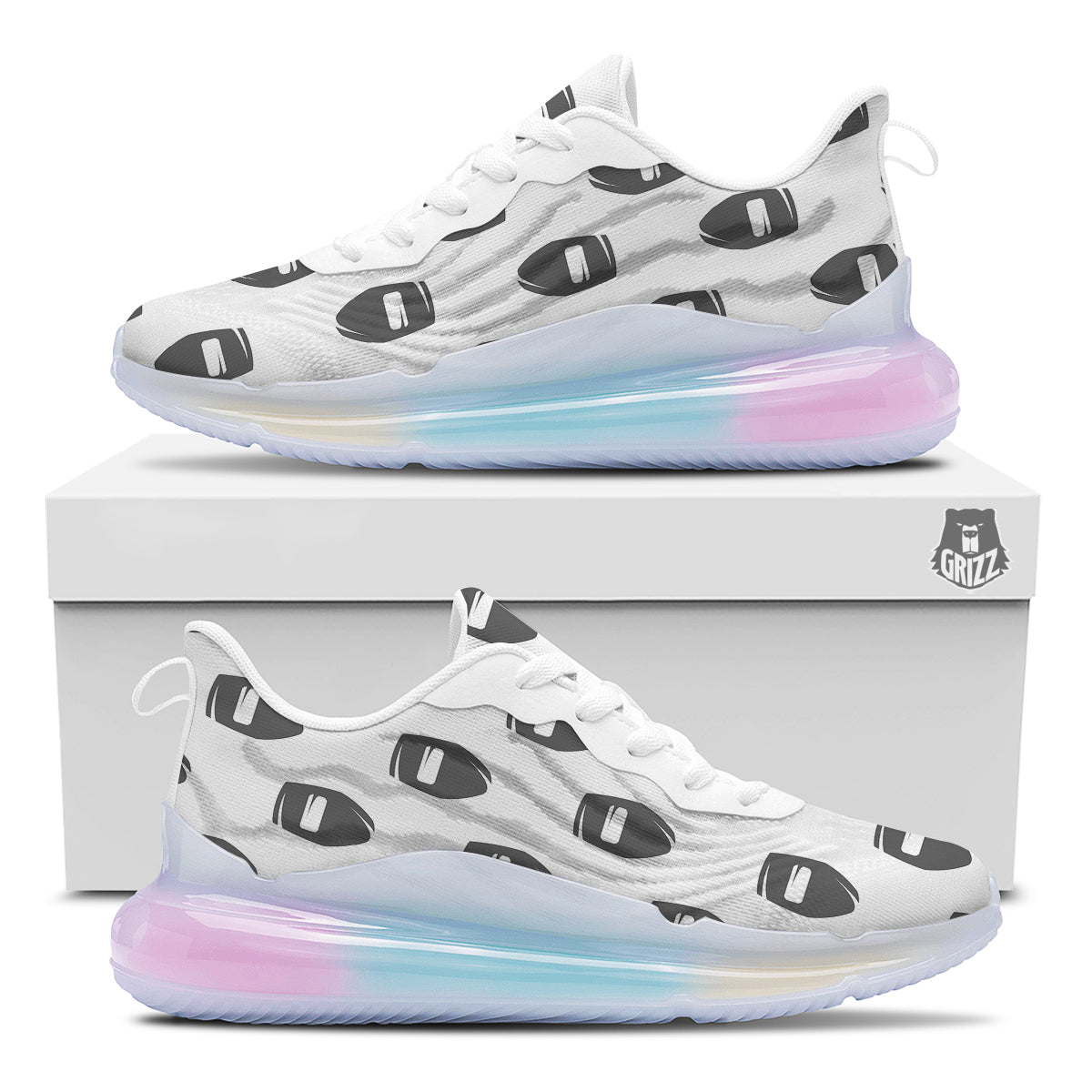 Mask Welding Print Pattern Running Sneakers-grizzshop
