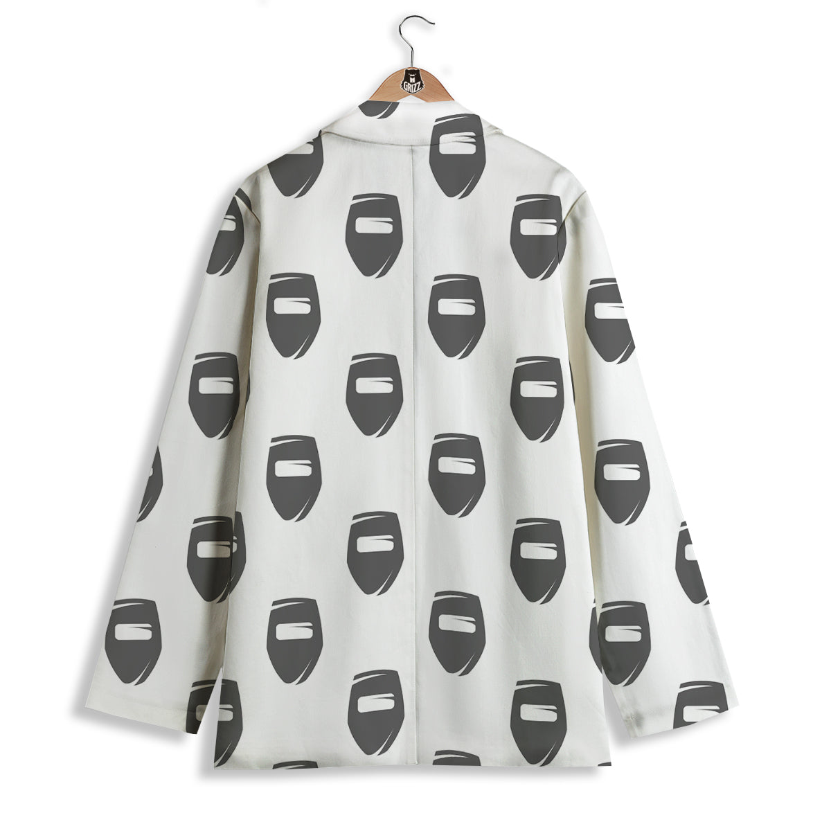 Mask Welding Print Pattern Women's Blazer-grizzshop