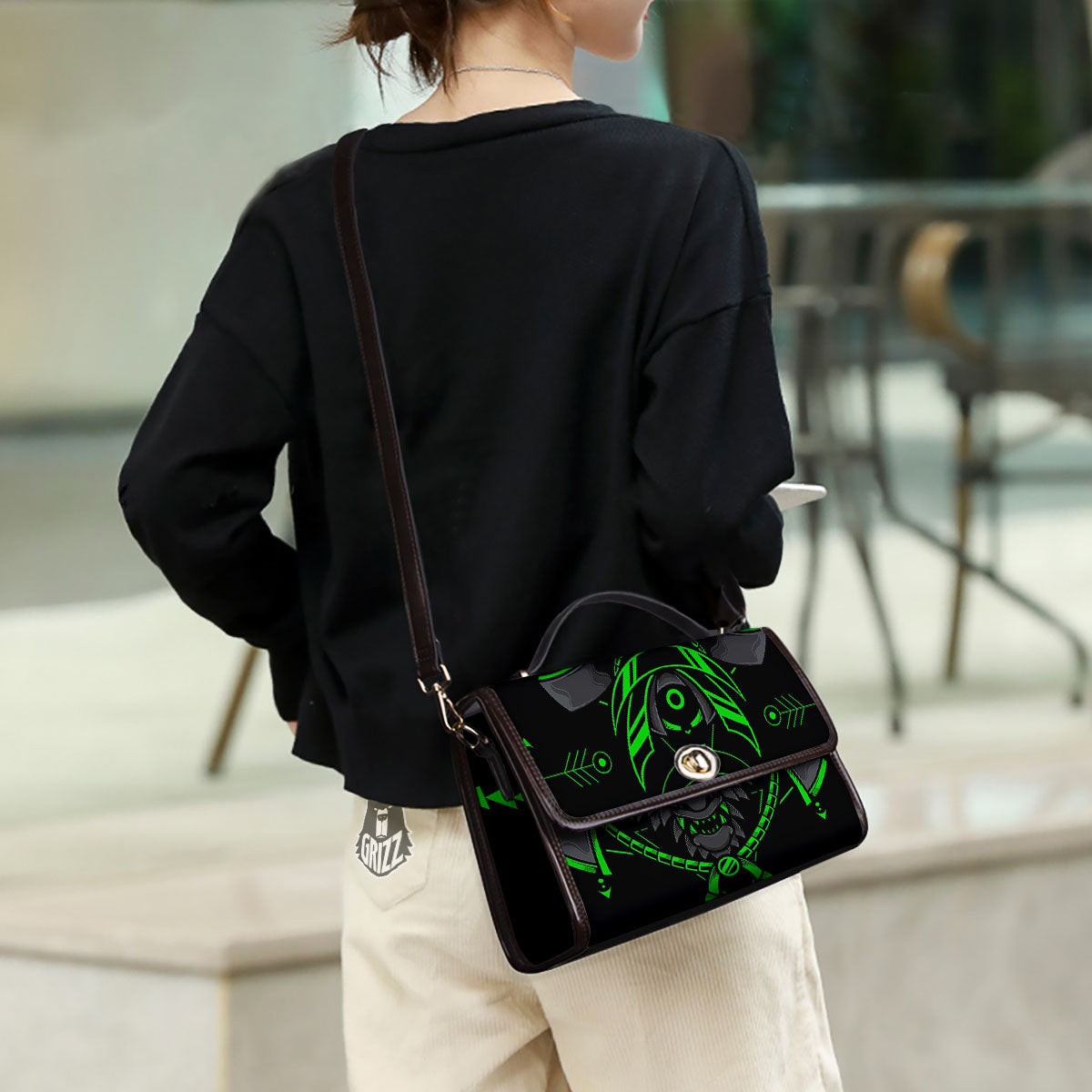 Mask Robot Samurai Print Women's Satchel Bag