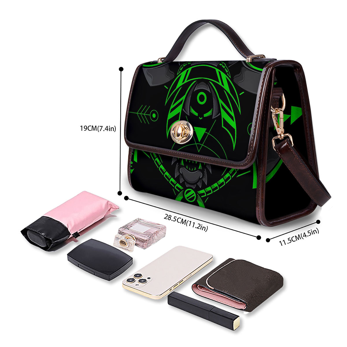 Mask Robot Samurai Print Women's Satchel Bag