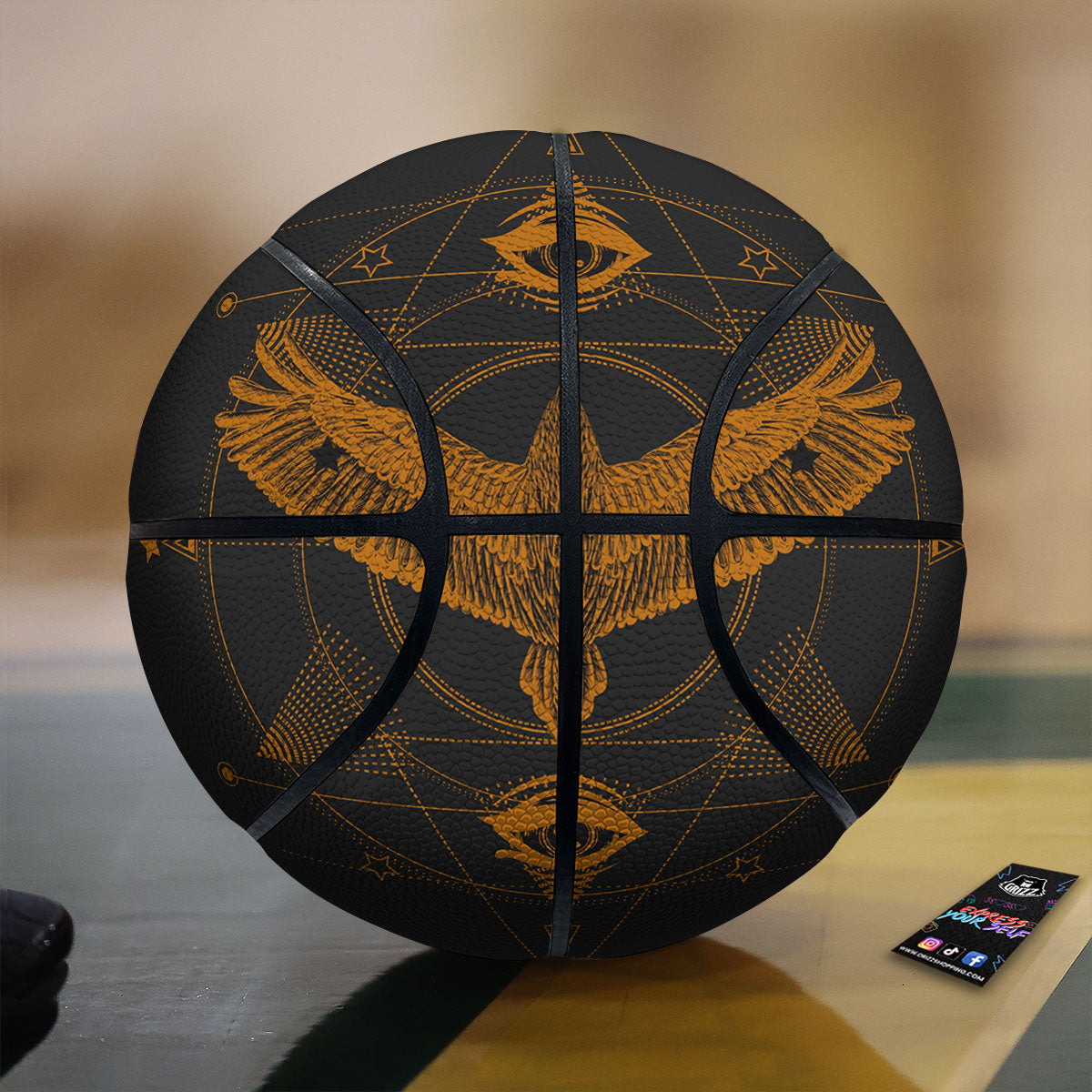 Mountain Sunset Print Basketball