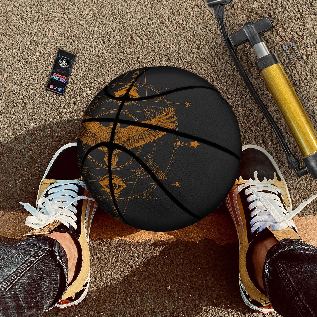 Mountain Sunset Print Basketball