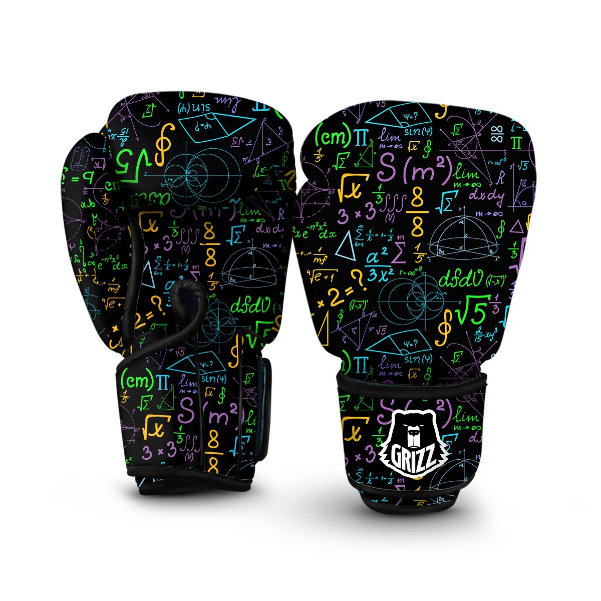 Math Pattern Print Boxing Gloves-grizzshop