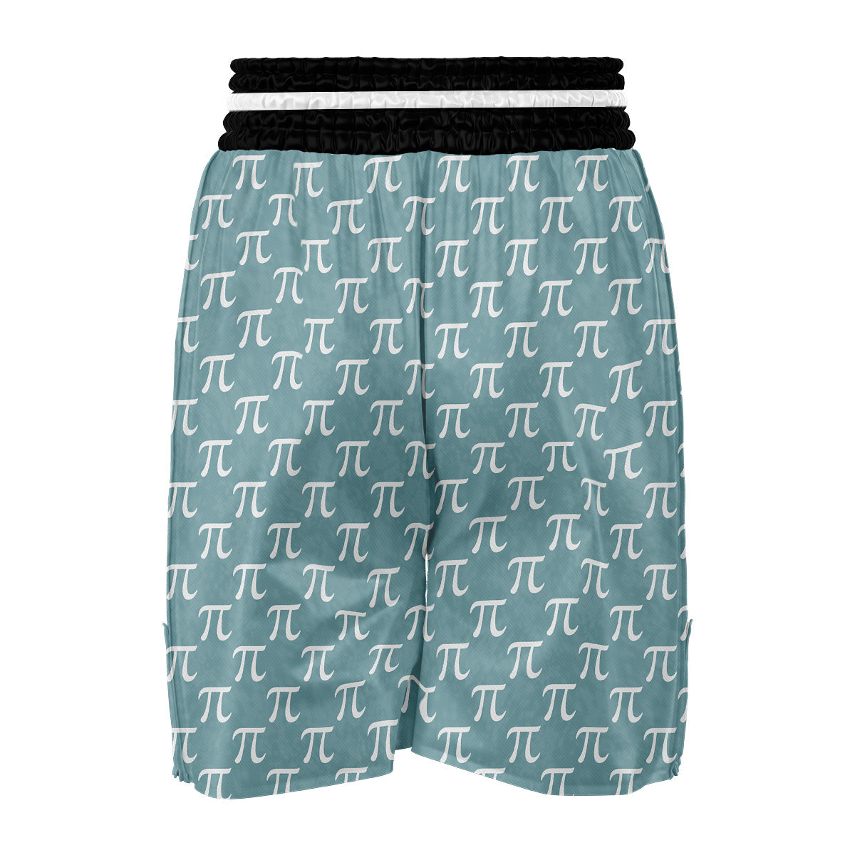 Math Pi White Blue Print Pattern Boxing Shorts-grizzshop