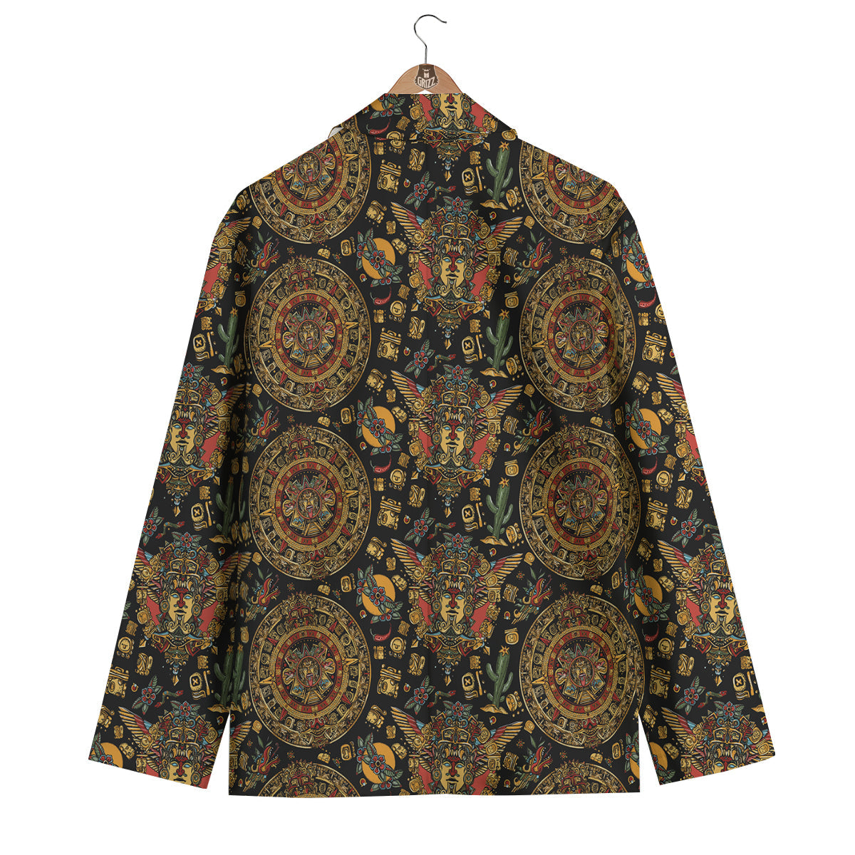 Maya Ancient Print Pattern Men's Blazer-grizzshop