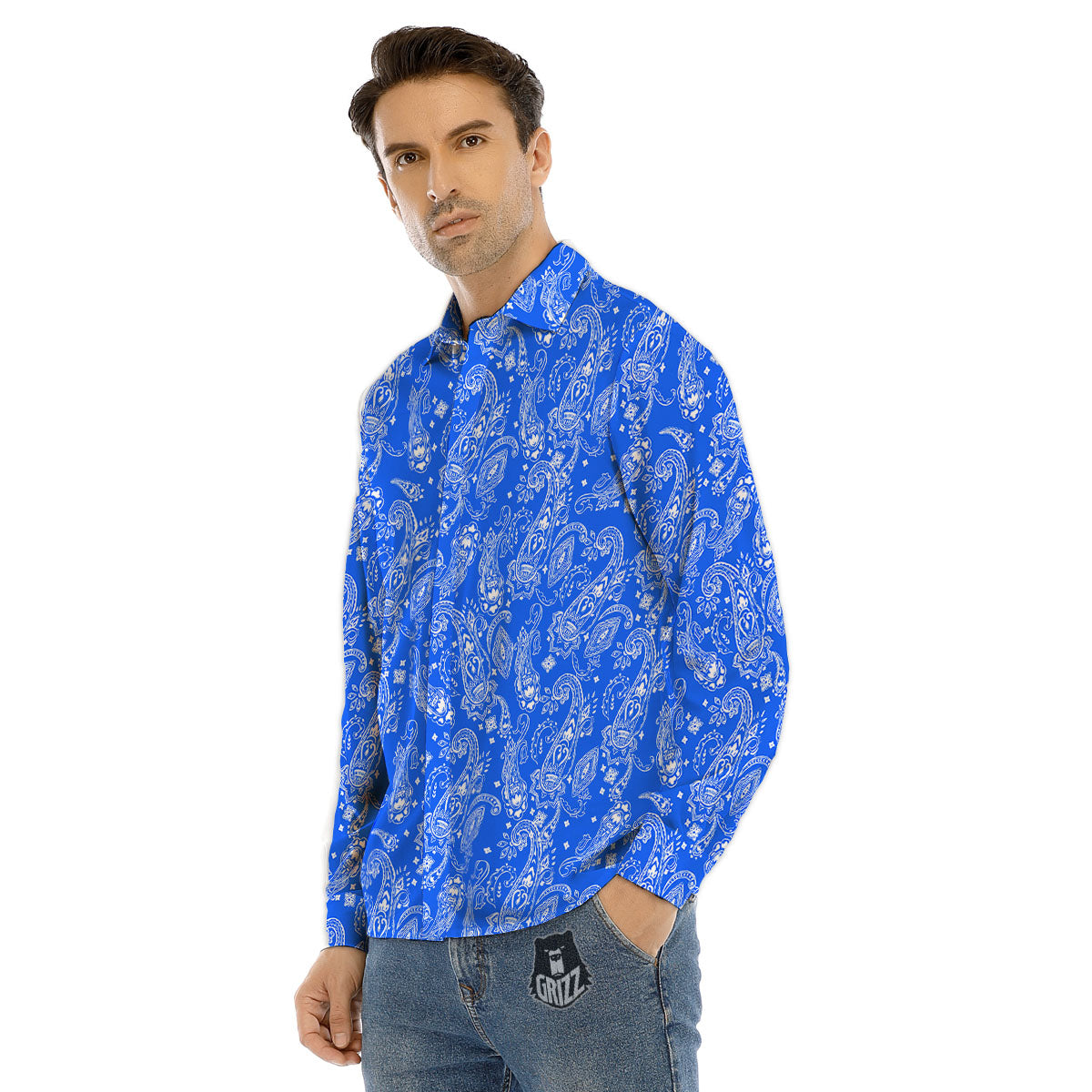 Maya Ancient Print Pattern Men's Dress Shirts-grizzshop