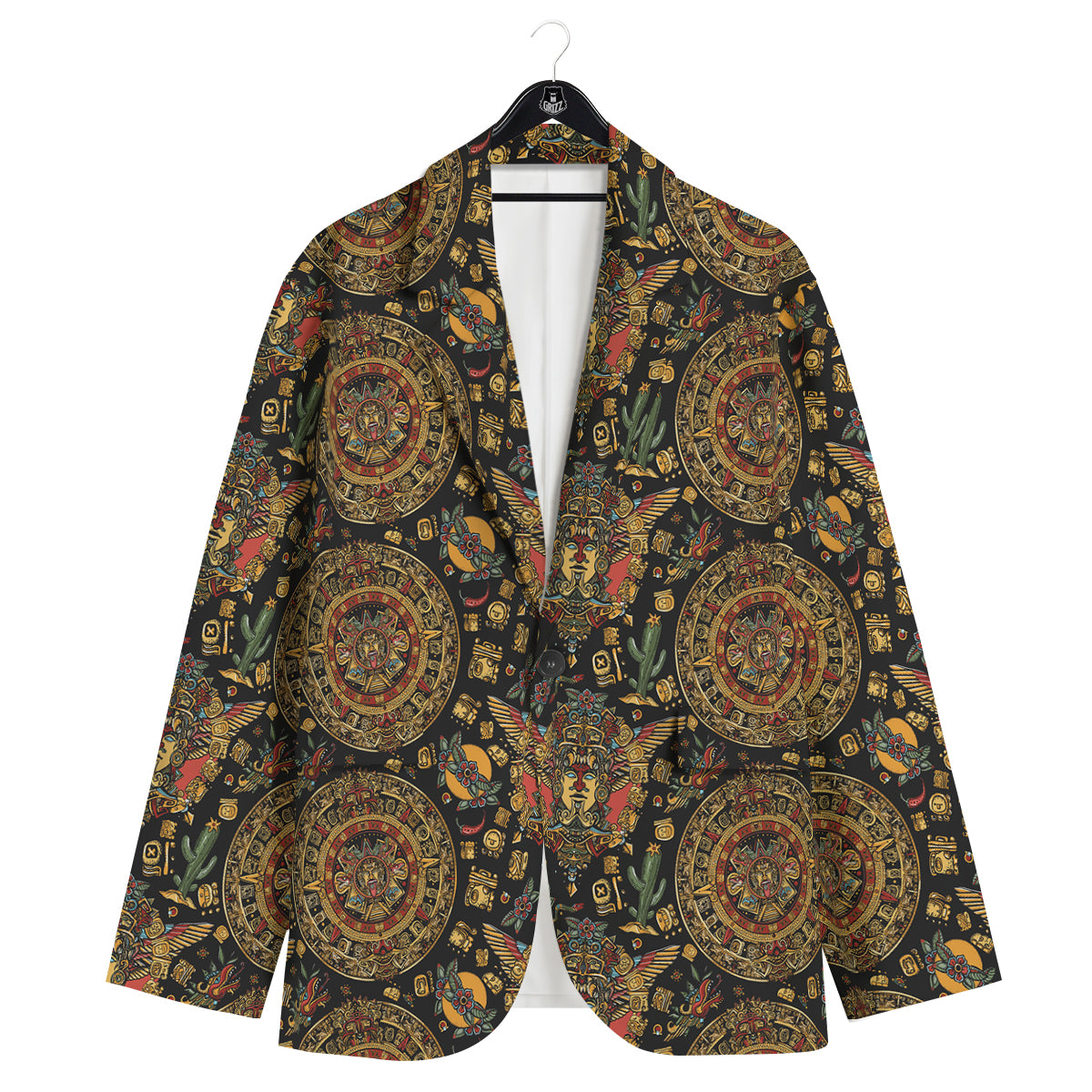 Maya Ancient Print Pattern Men's Sport Coat-grizzshop