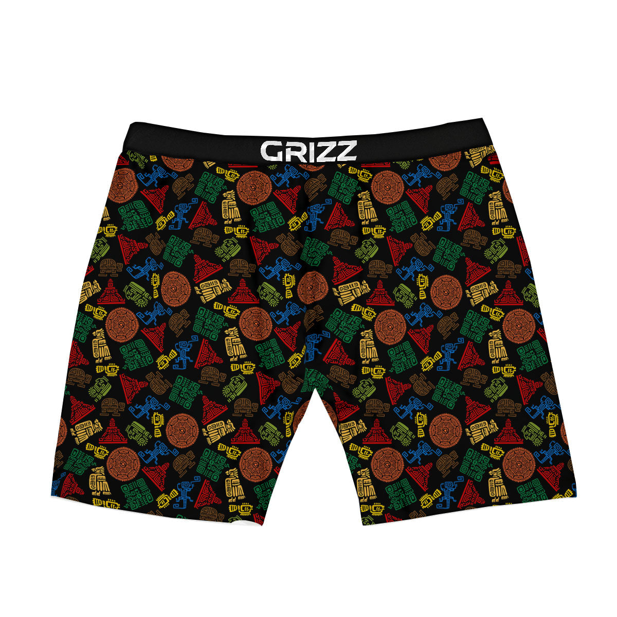 Maya Colorful Print Pattern Boxer Briefs-grizzshop