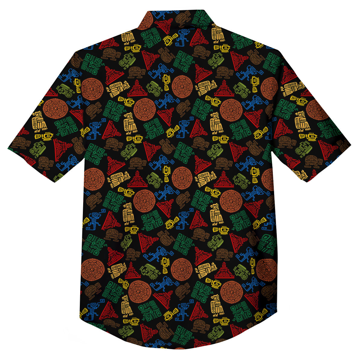 Maya Colorful Print Pattern Button Up Shirt-grizzshop