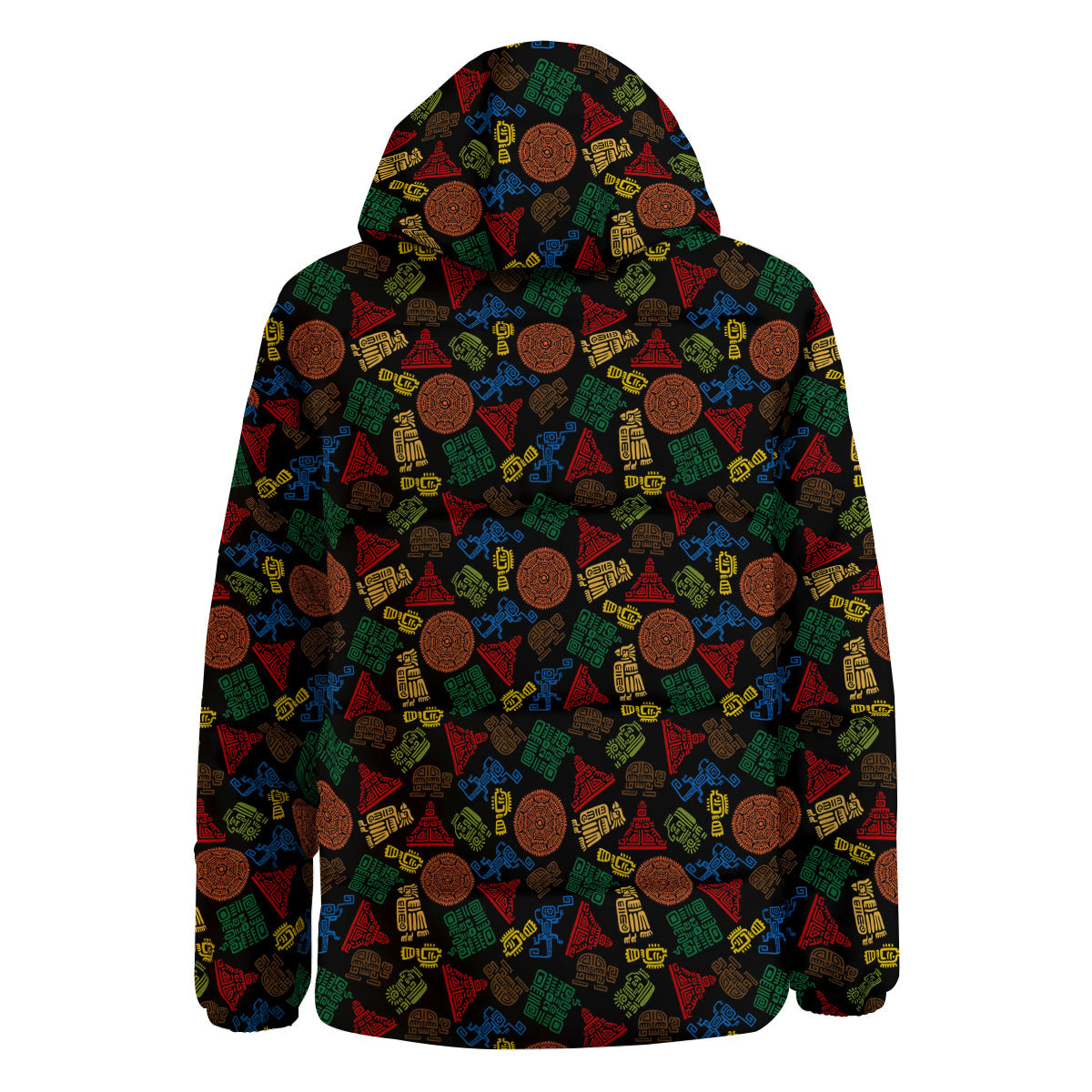 Maya Colorful Print Pattern Down Jacket-grizzshop