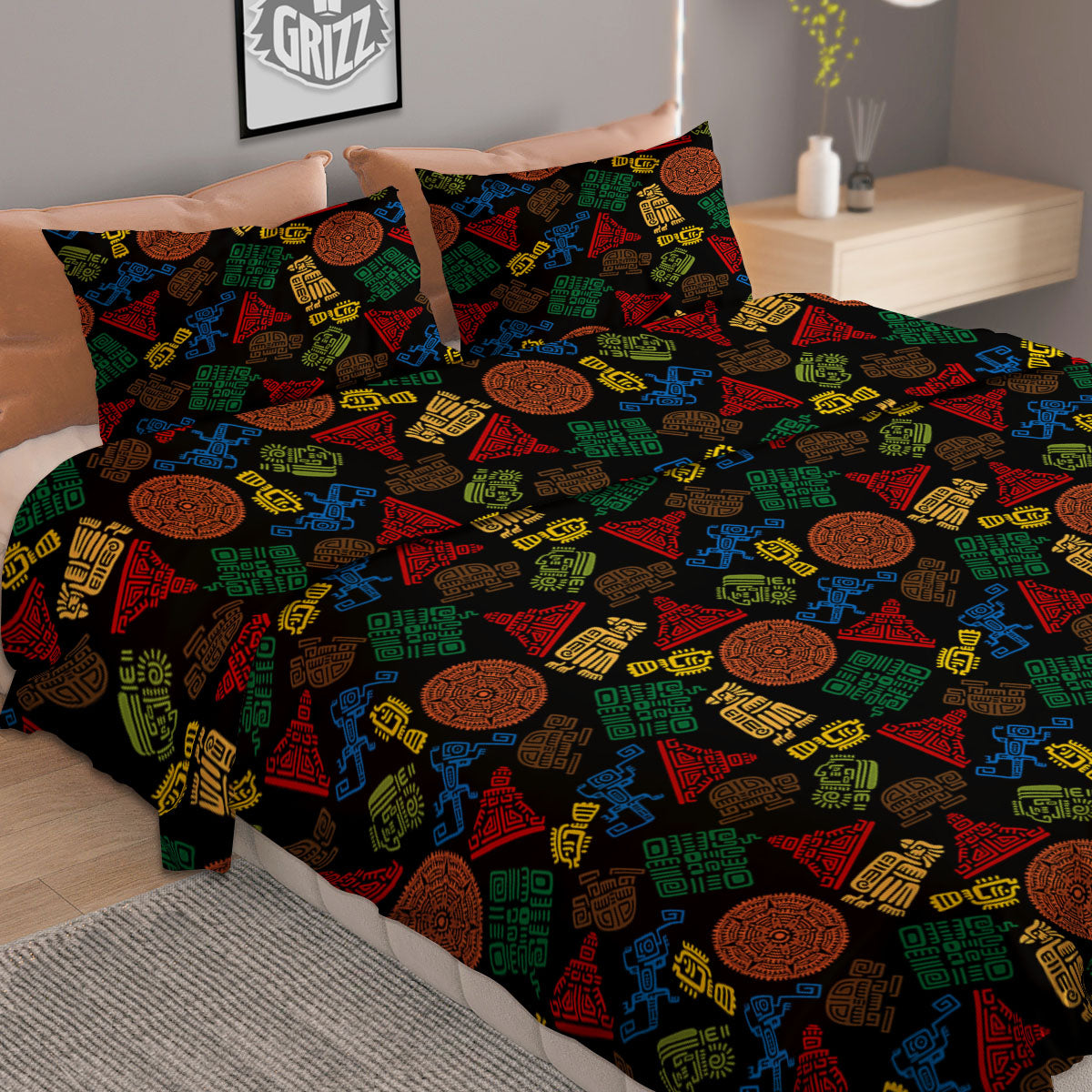 Macaron Print Pattern Duvet Cover Bedding Set
