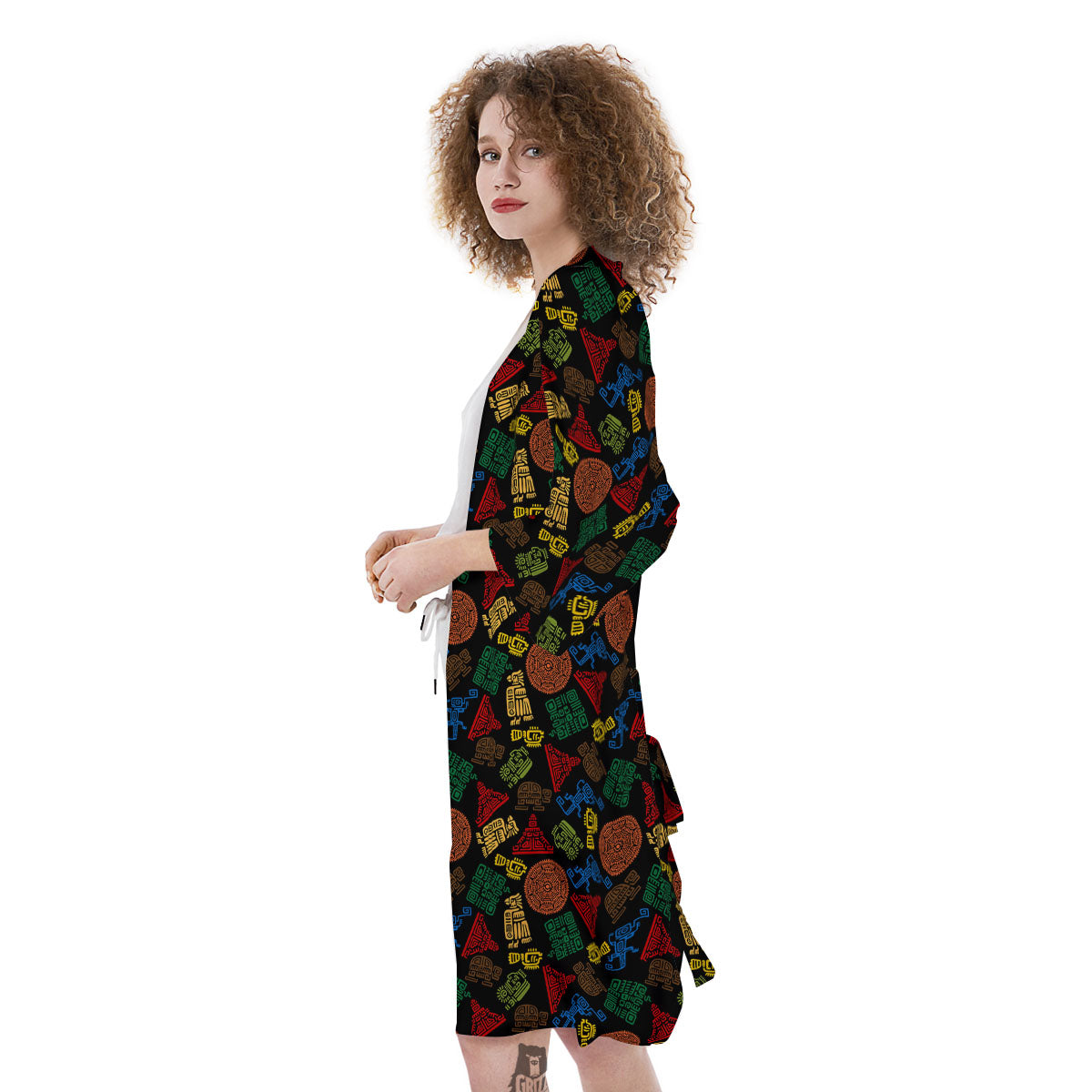 Maya Colorful Print Pattern Kimono-grizzshop