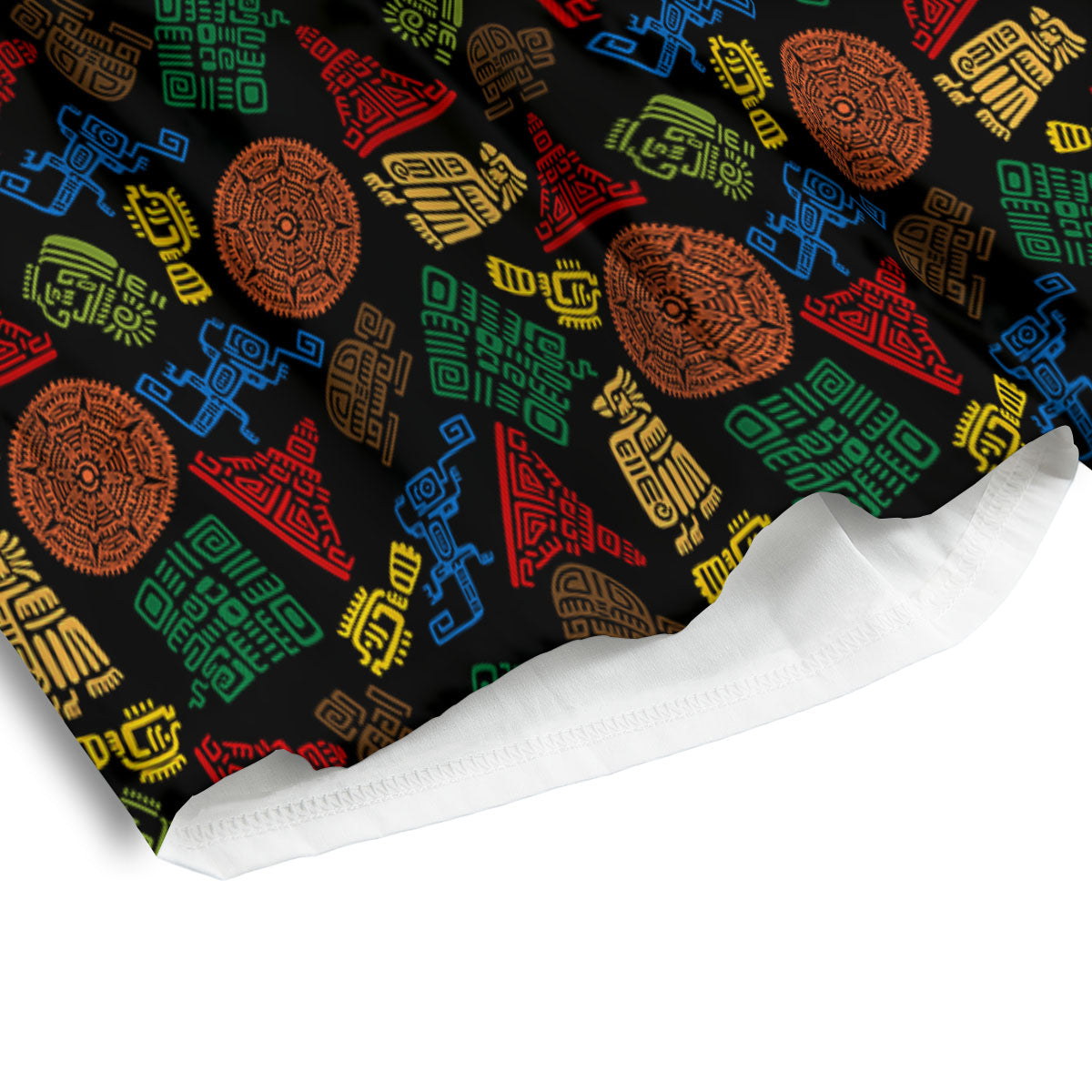 Maya Colorful Print Pattern Men's Athletic Shorts
