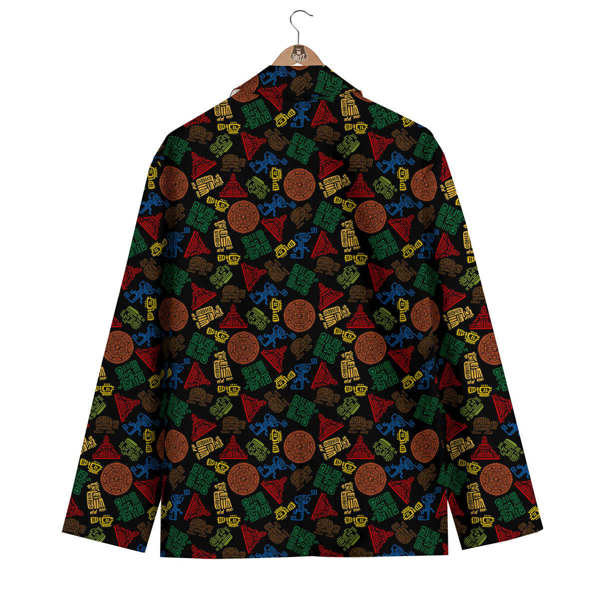 Maya Colorful Print Pattern Men's Blazer-grizzshop