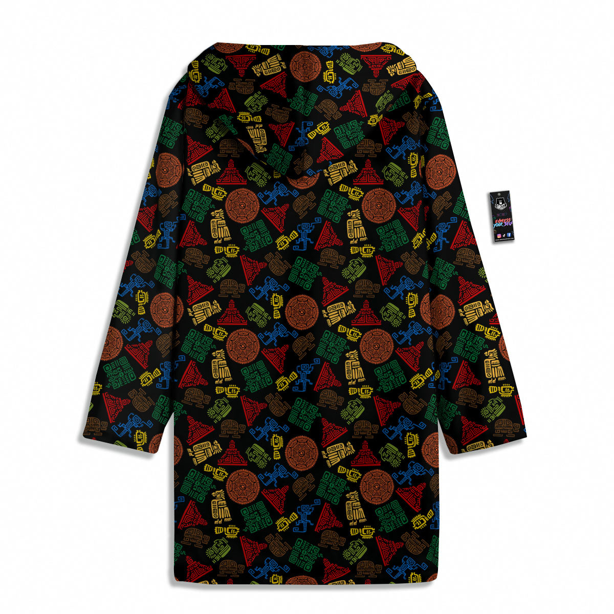Maya Colorful Print Pattern Men's Windbreaker Jacket-grizzshop
