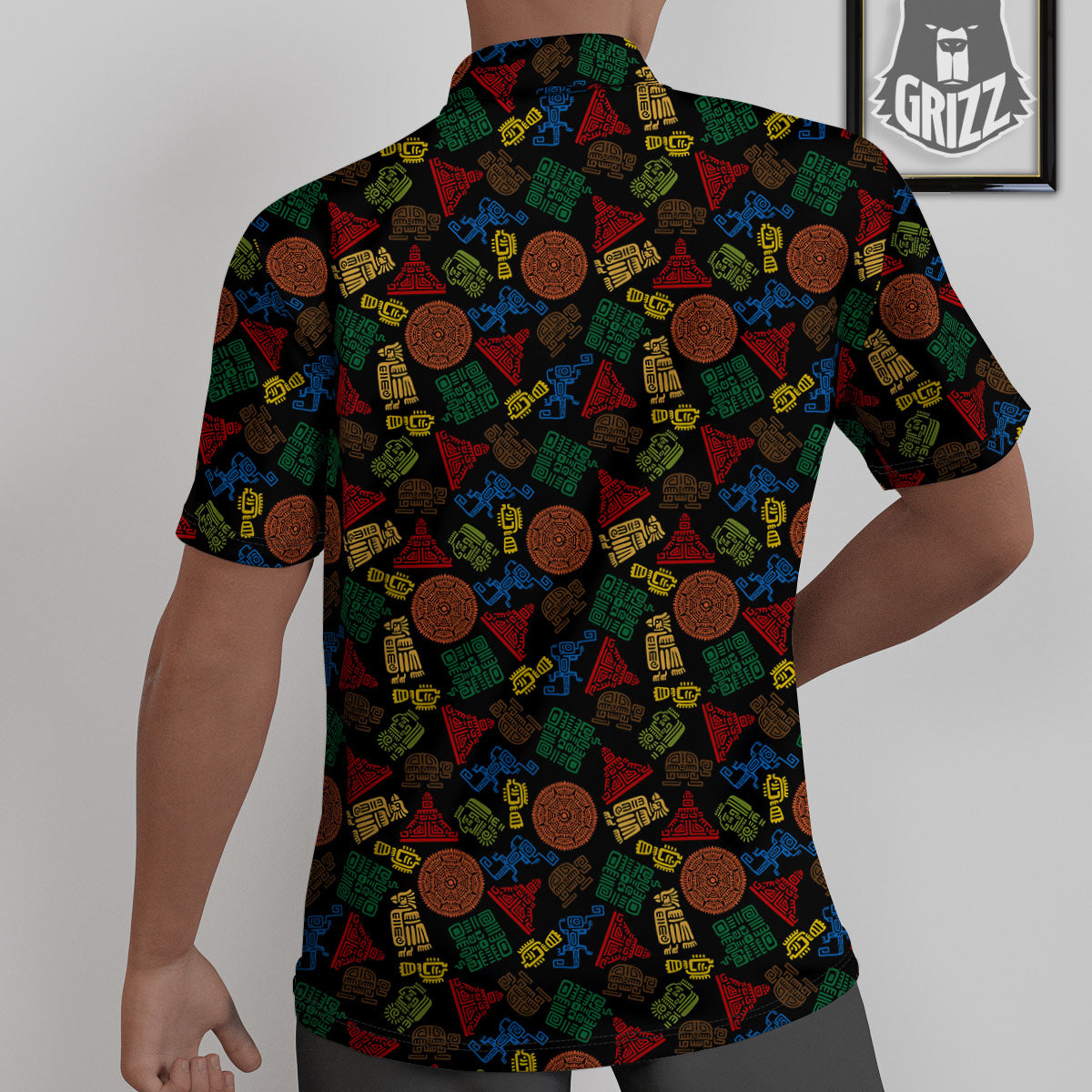 Maya Colorful Print Pattern Untucked Shirts-grizzshop