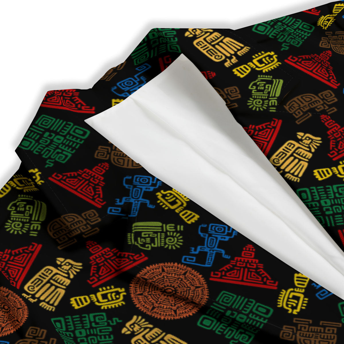 Maya Colorful Print Pattern Women's Blazer-grizzshop