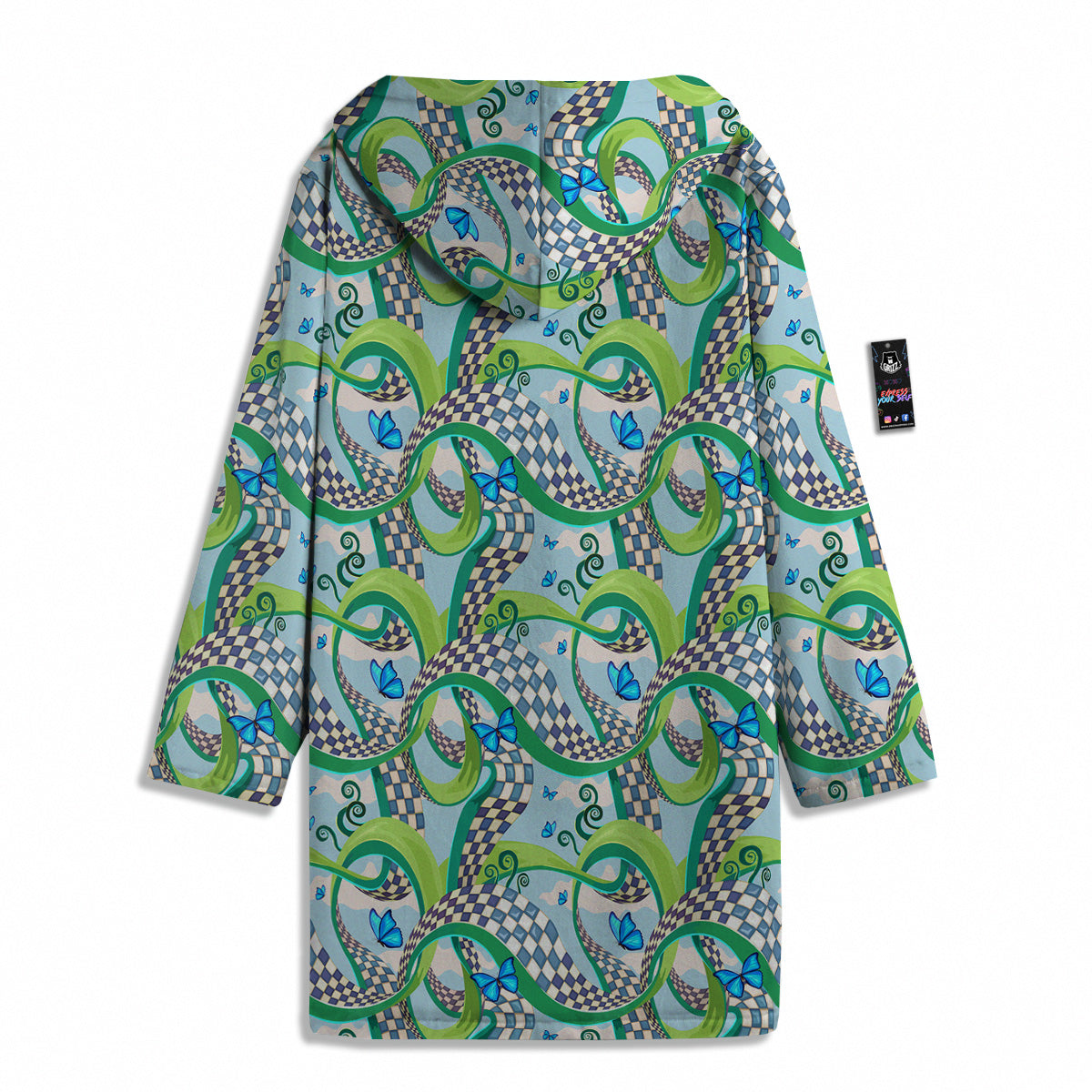 Maze Checkered Print Pattern Men's Windbreaker Jacket-grizzshop