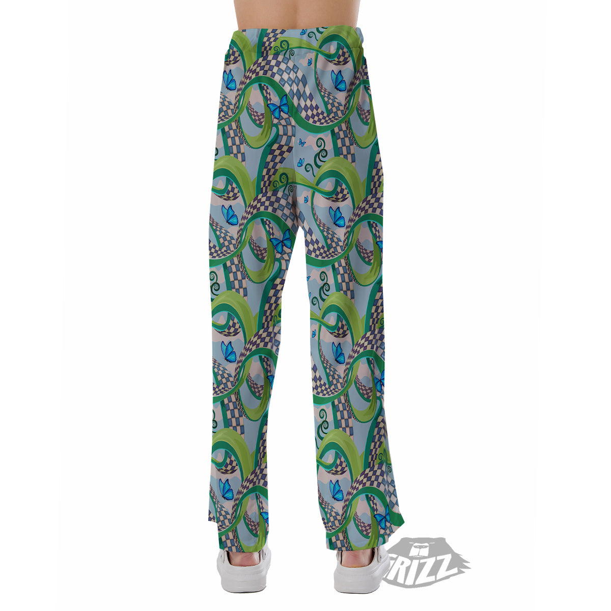 Maze Checkered Print Pattern Pajama Pants-grizzshop