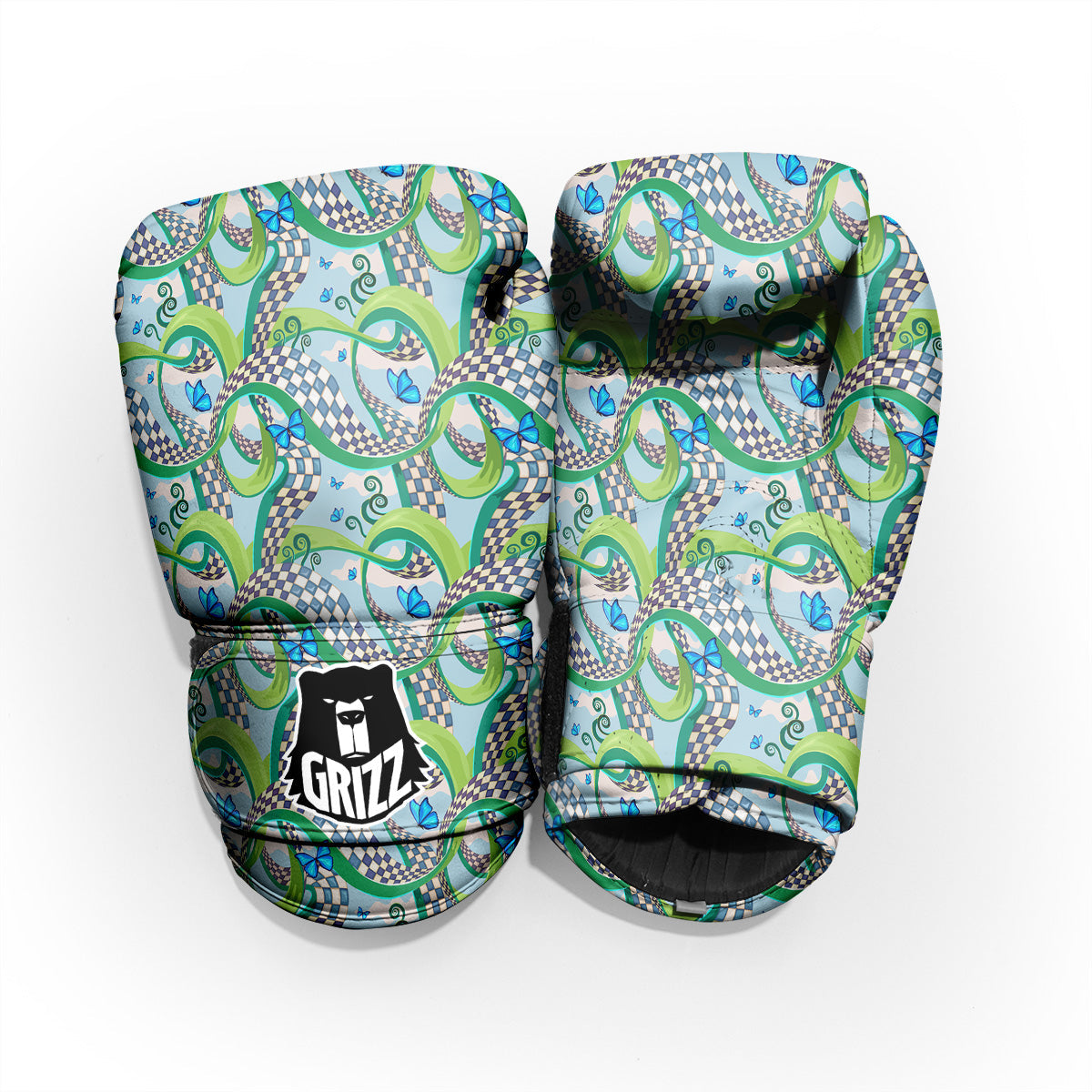 Maze Checkered Print Pattern Pro Boxing Glove