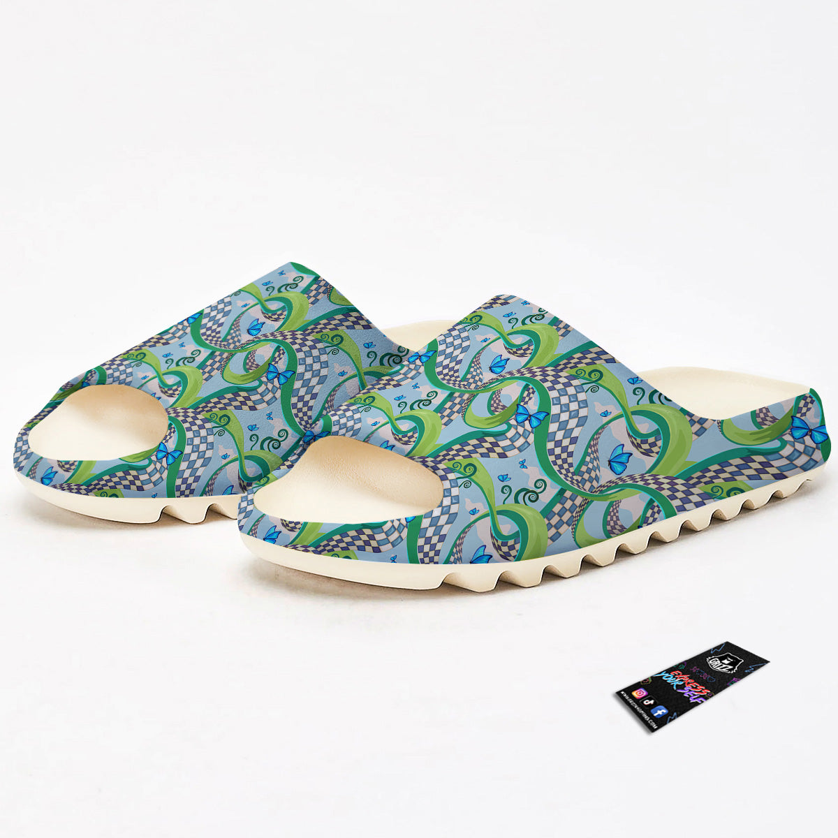 Maze Checkered Print Pattern Sandals-grizzshop