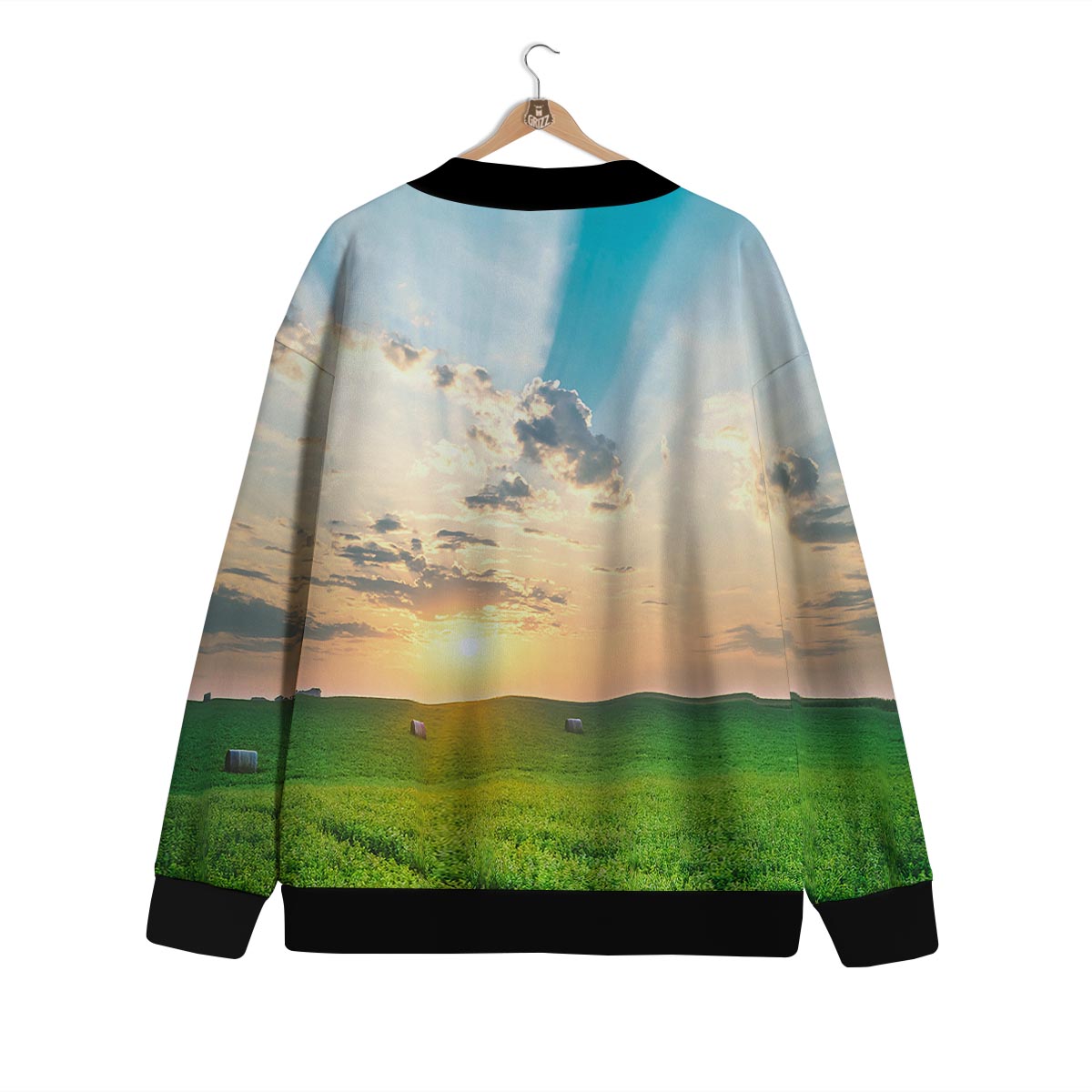 Meadow Sunrise Print Cardigan-grizzshop