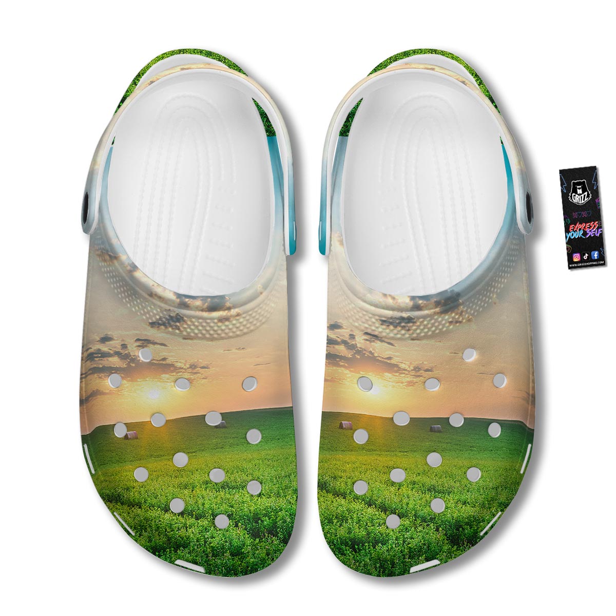 Meadow Sunrise Print Clog-grizzshop