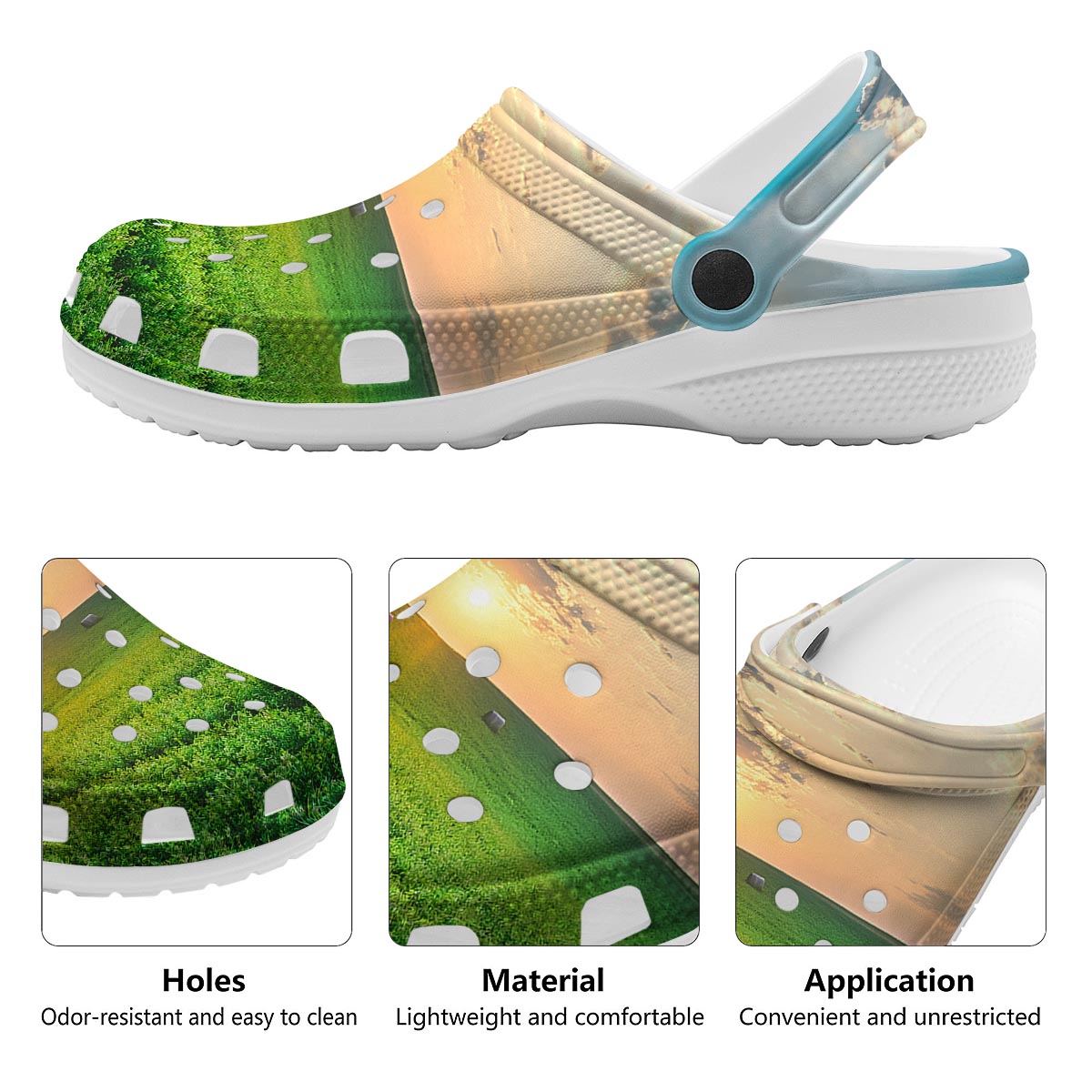 Meadow Sunrise Print Clog-grizzshop