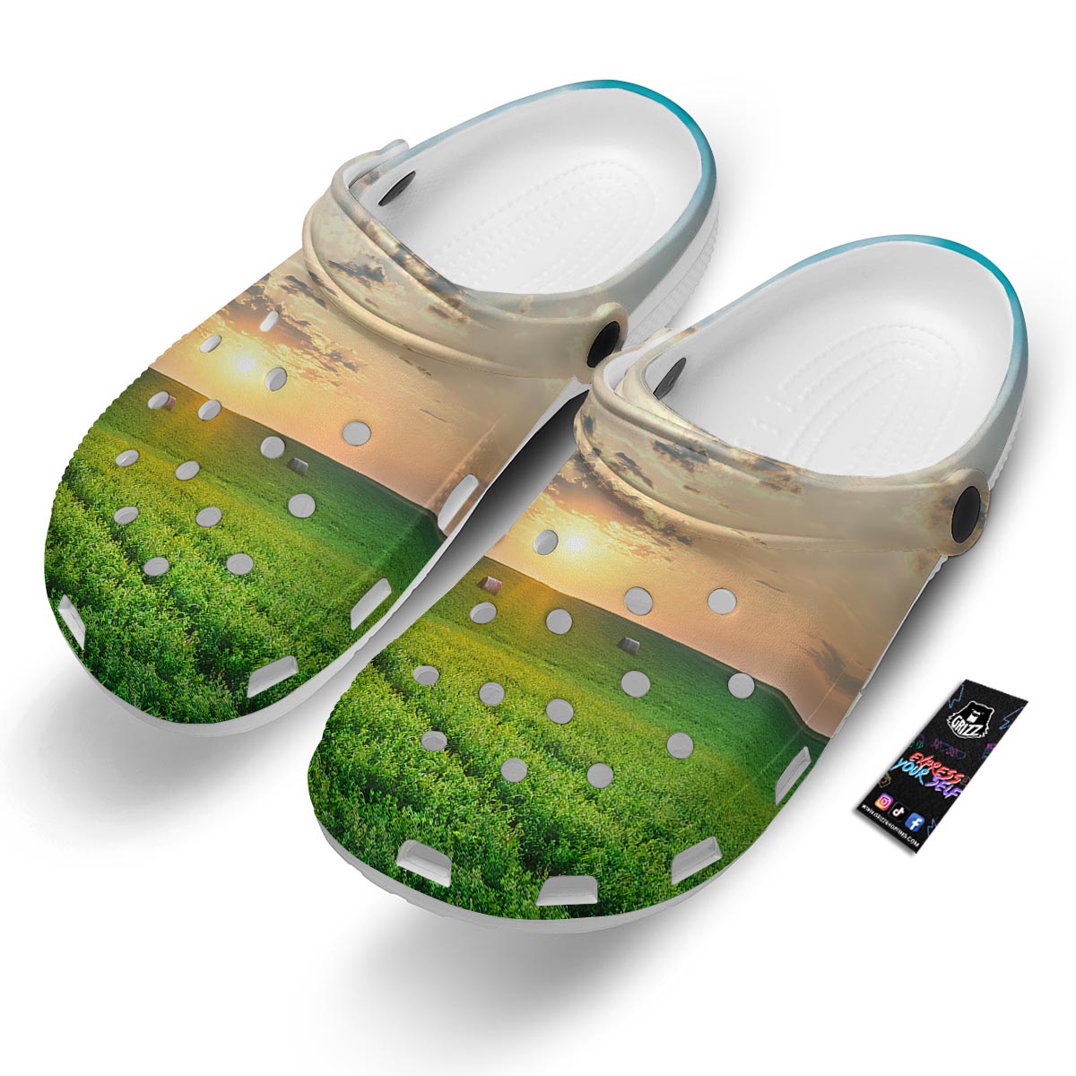 Meadow Sunrise Print Clog-grizzshop