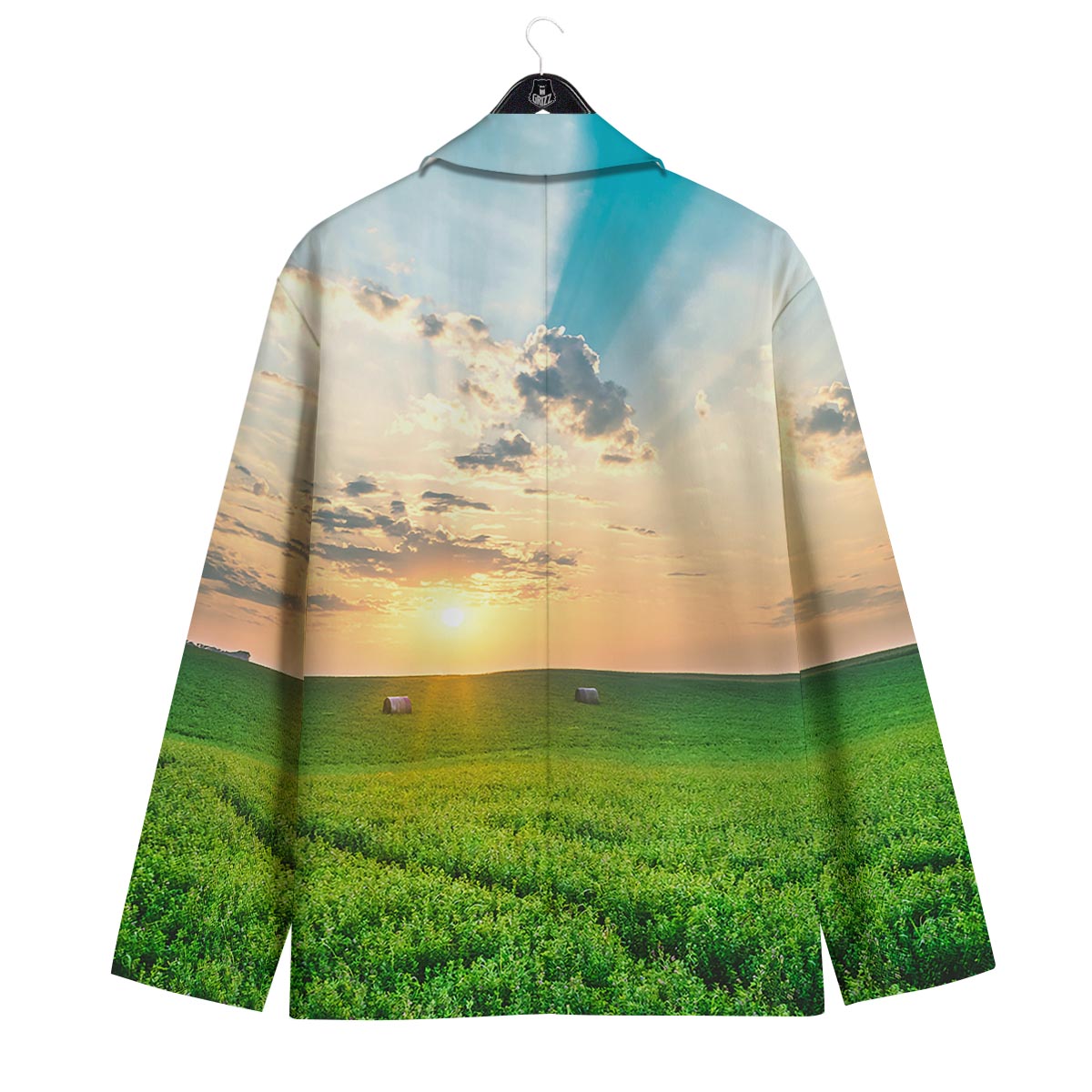 Meadow Sunrise Print Men's Sport Coat-grizzshop
