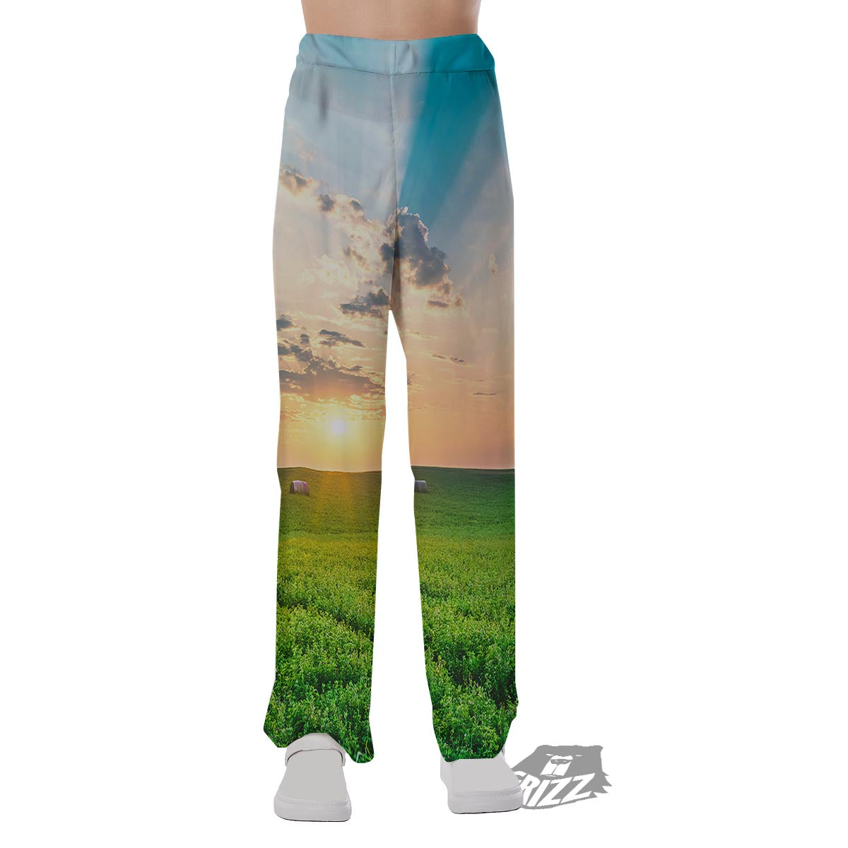 Meadow Sunrise Print Pajama Pants-grizzshop