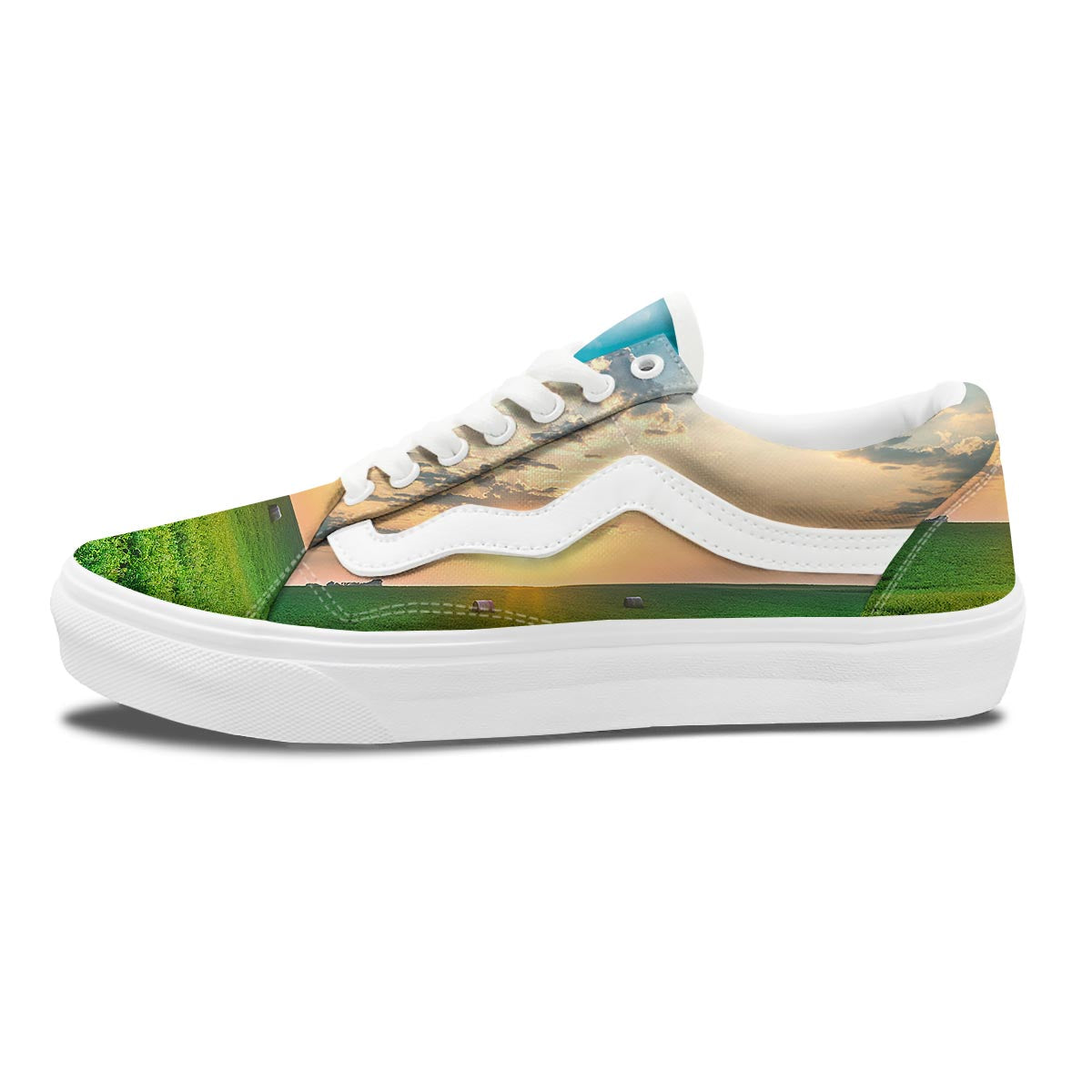 Meadow Sunrise Print Skate Shoes-grizzshop