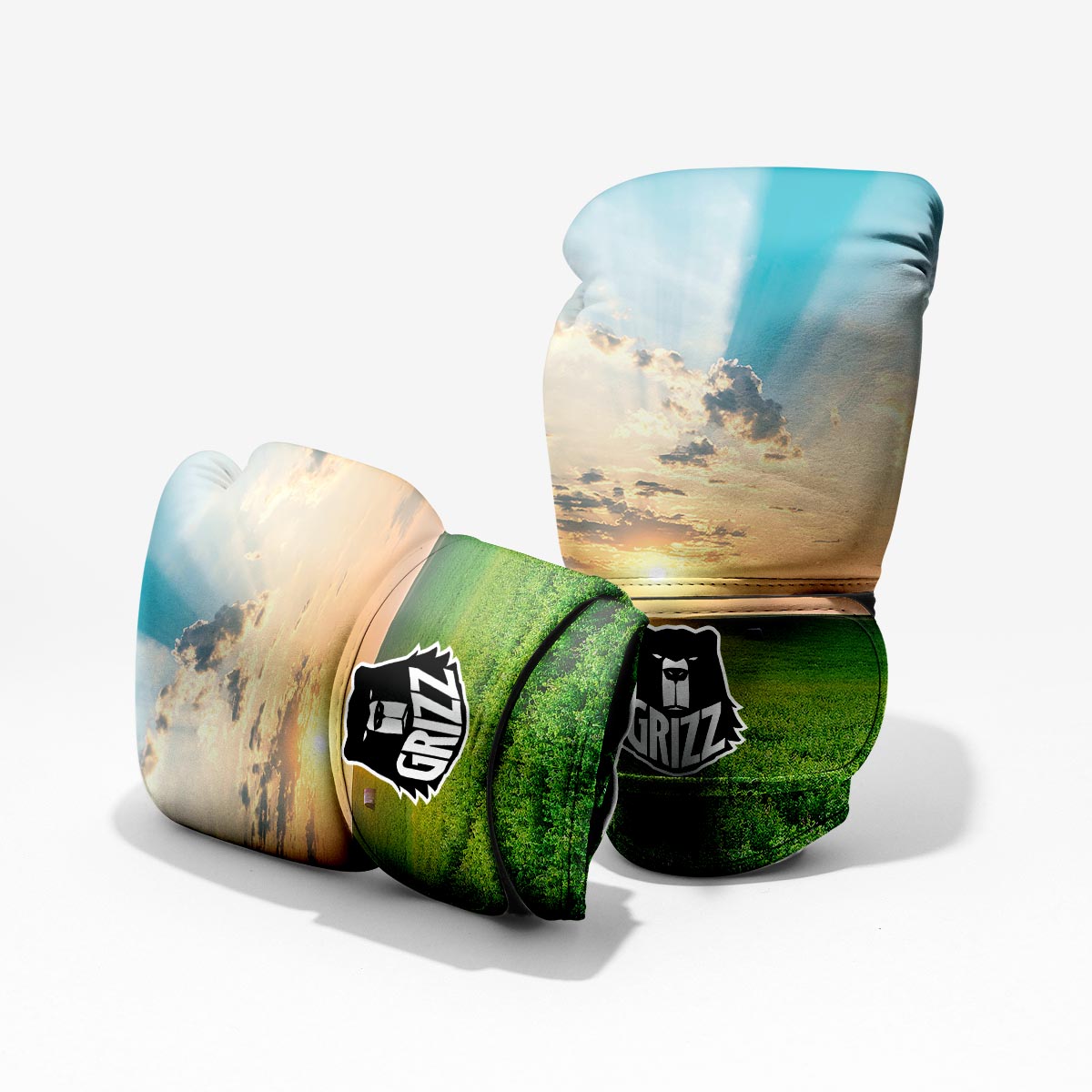 Meadow Sunrise Print Pro Boxing Glove
