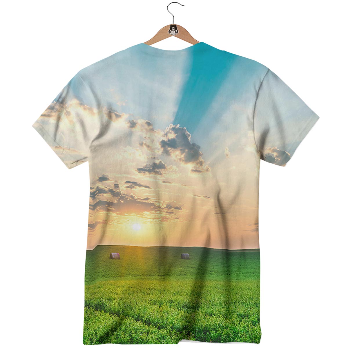 Meadow Sunrise Print T-Shirt-grizzshop