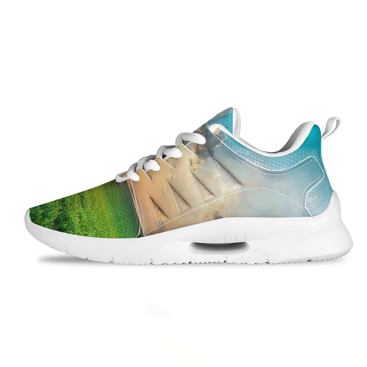 Meadow Sunrise Print Tennis Shoes-grizzshop