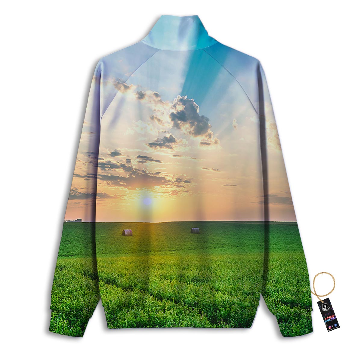 Meadow Sunrise Print Track Jacket-grizzshop