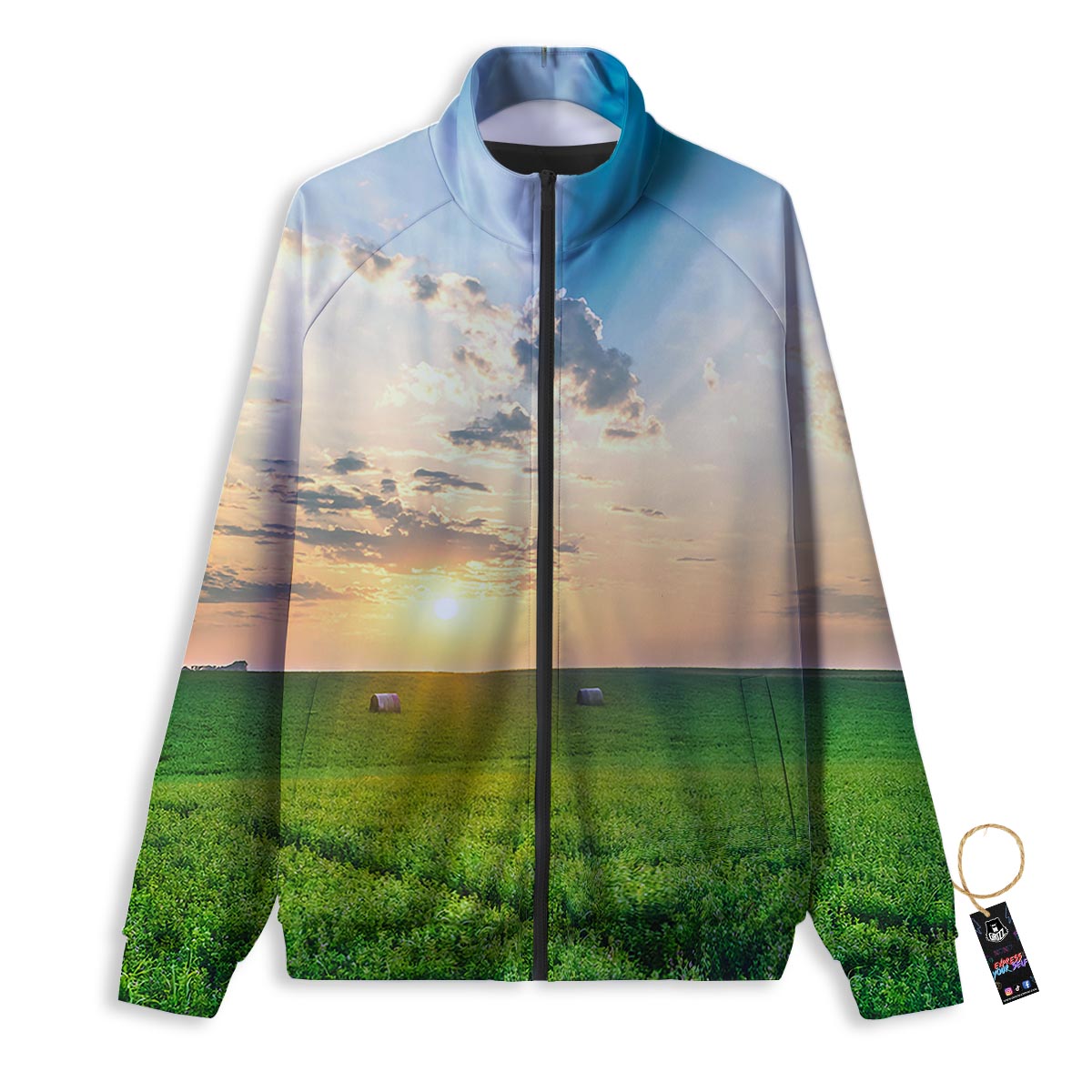 Meadow Sunrise Print Track Jacket-grizzshop