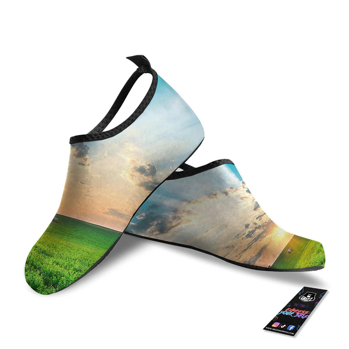 Meadow Sunrise Print Water Shoes-grizzshop