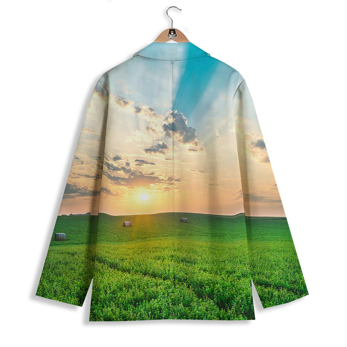Meadow Sunrise Print Women's Blazer-grizzshop
