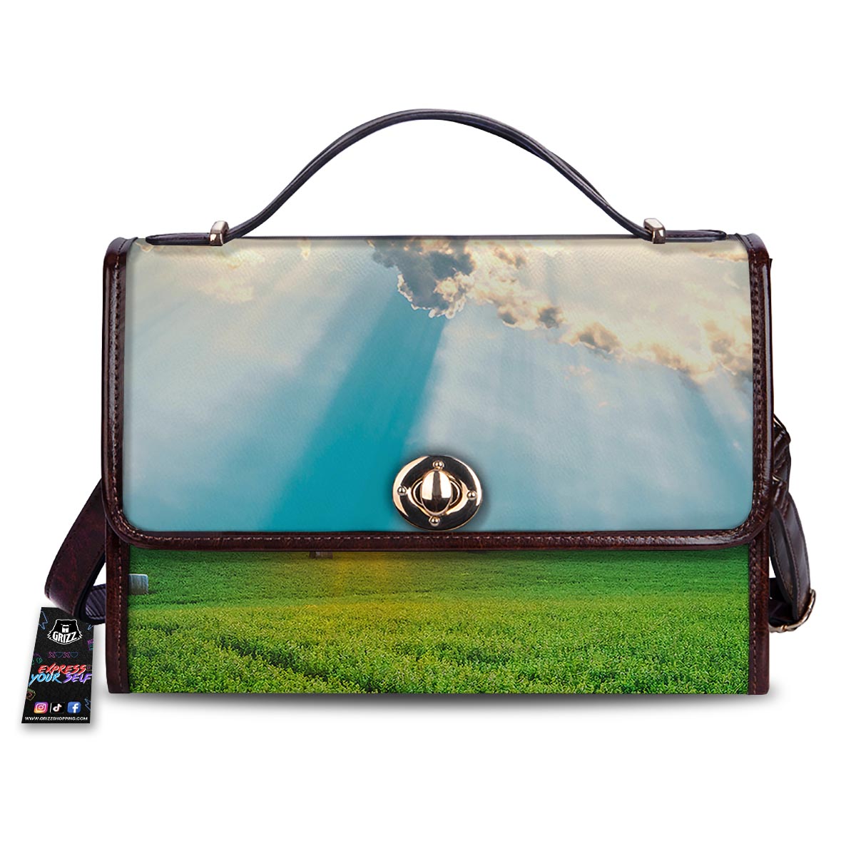 Meadow Sunrise Print Women's Satchel Bag