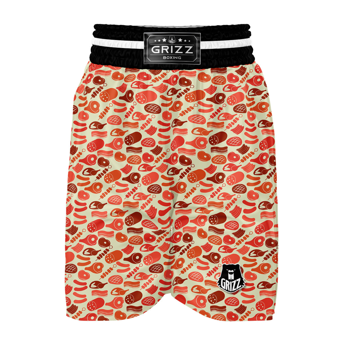Meat Beef Pork Print Pattern Boxing Shorts-grizzshop