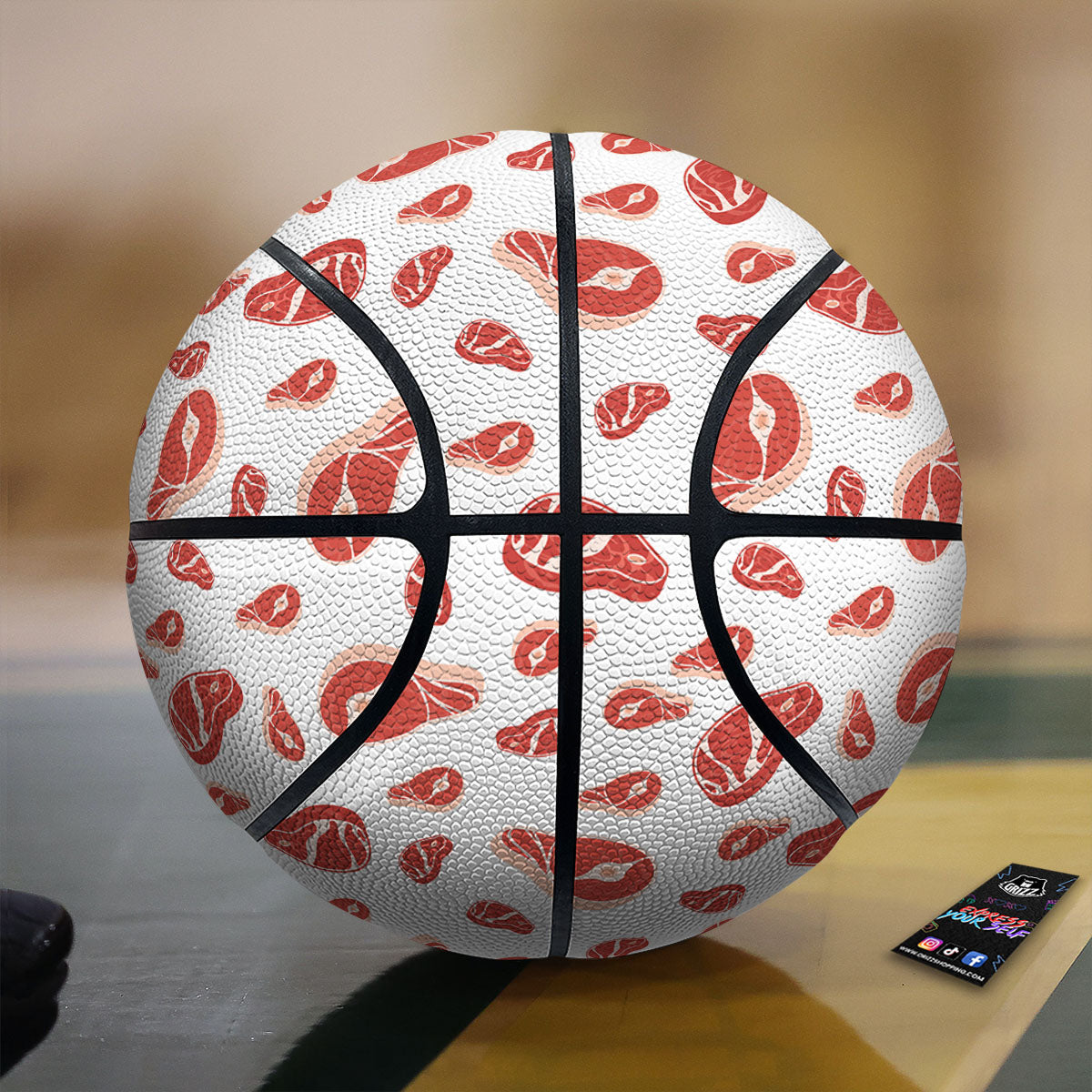 Meat Print Pattern Basketball-grizzshop