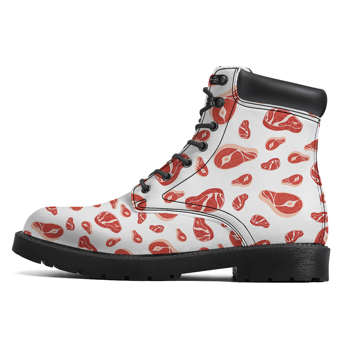 Meat Print Pattern Boots-grizzshop