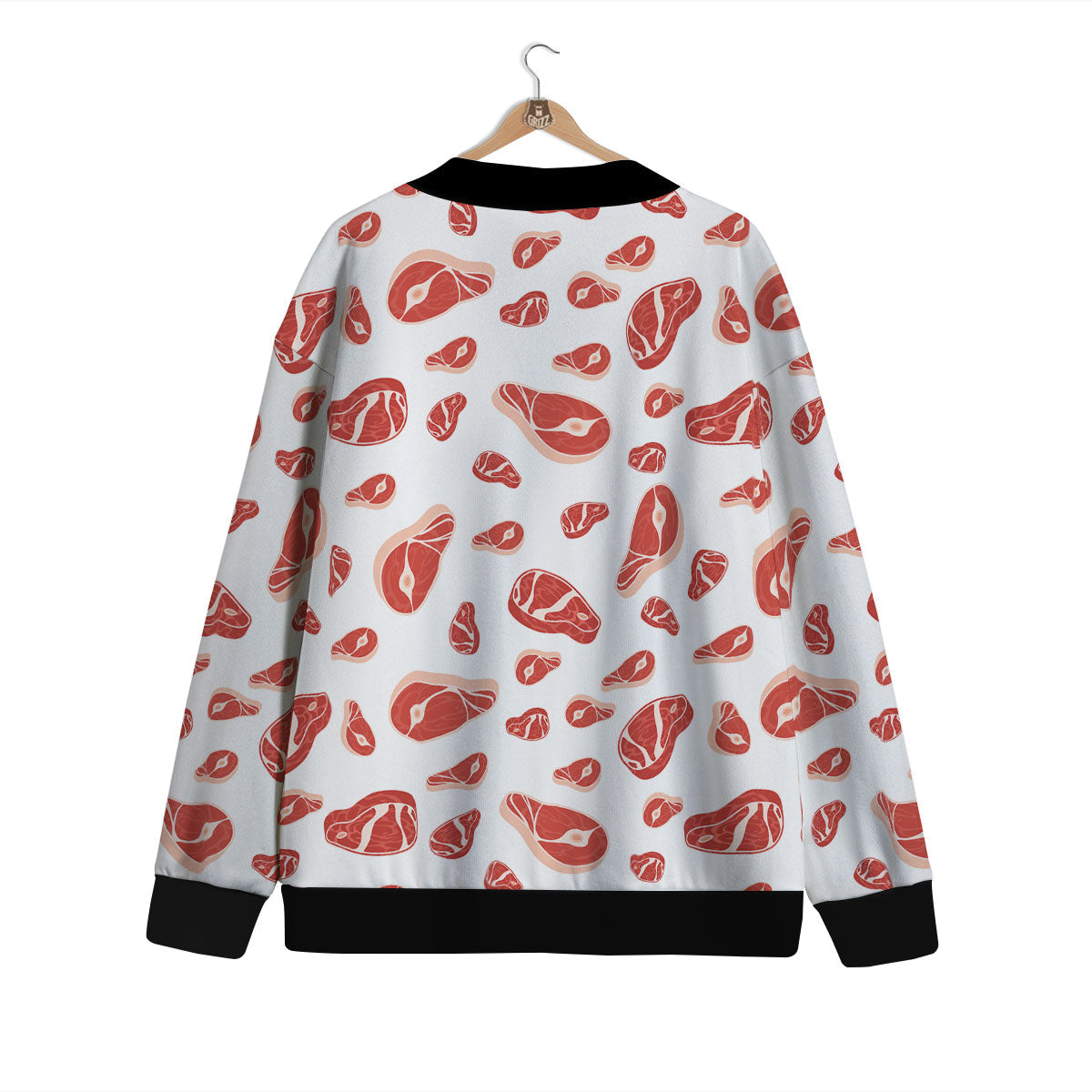 Meat Print Pattern Cardigan-grizzshop