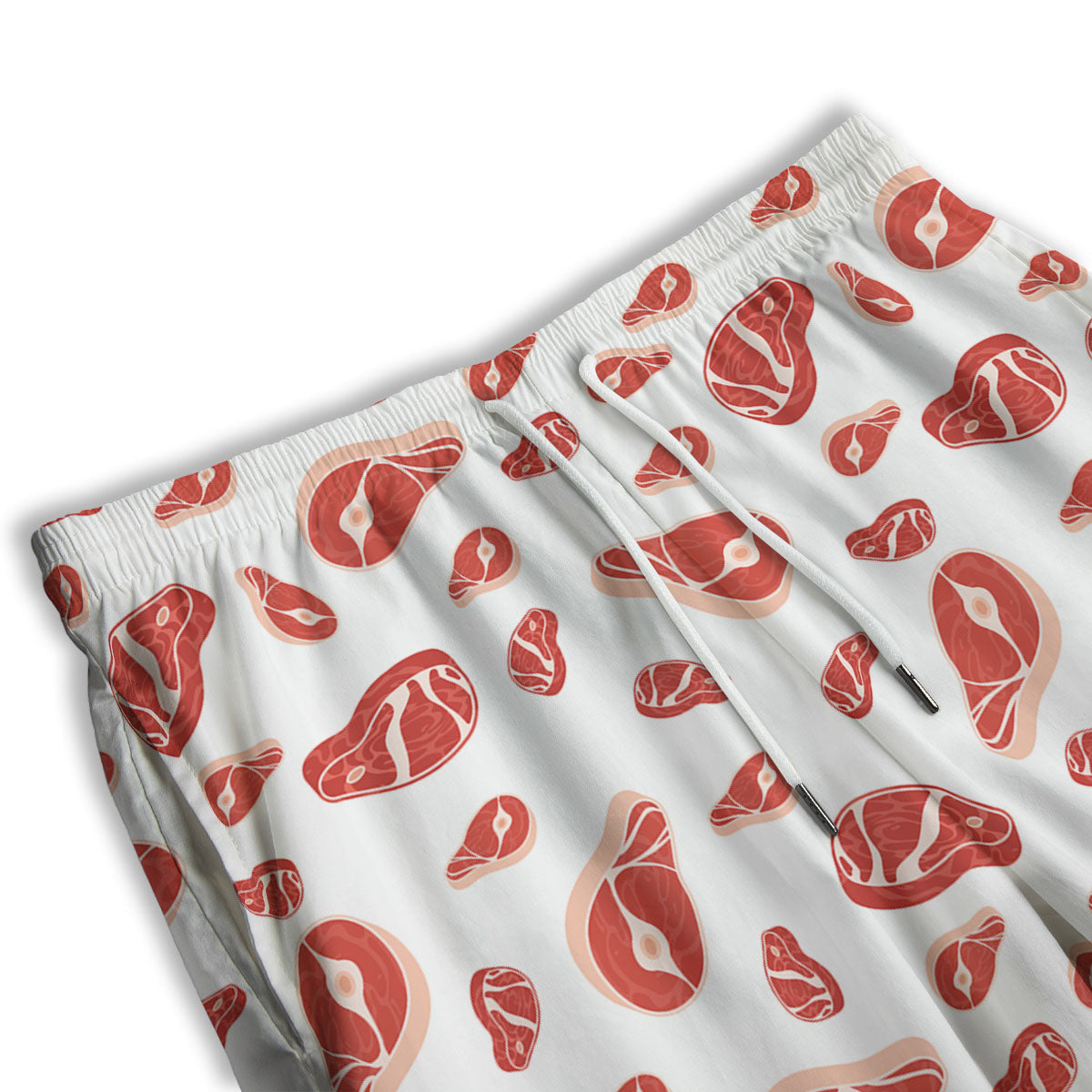 Meat Print Pattern Men's Athletic Shorts