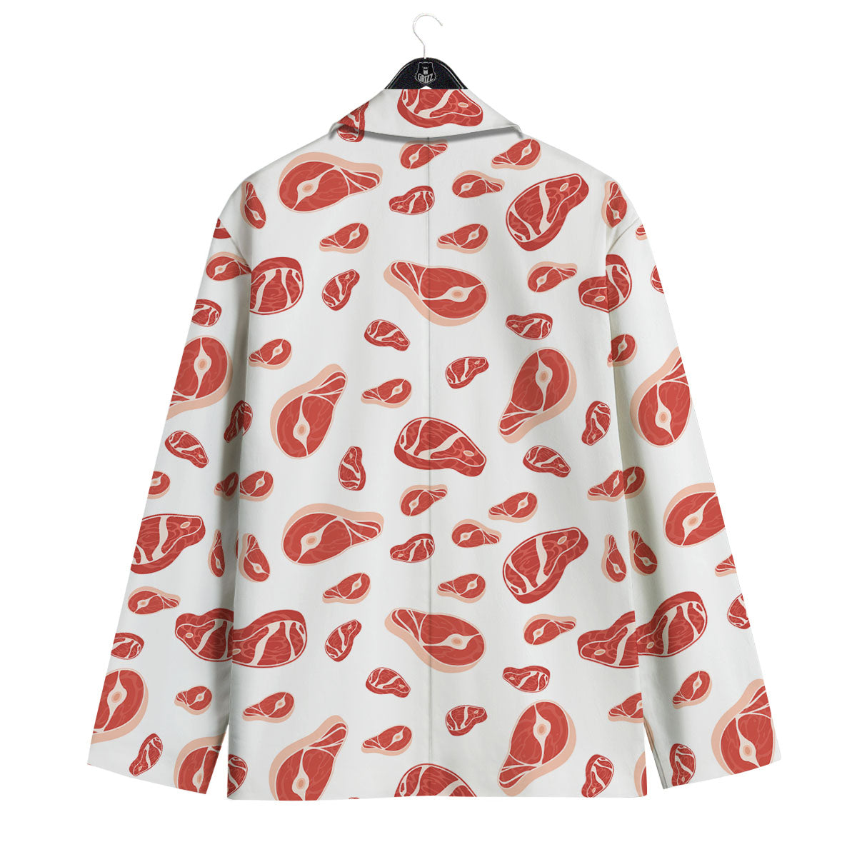 Meat Print Pattern Men's Sport Coat-grizzshop