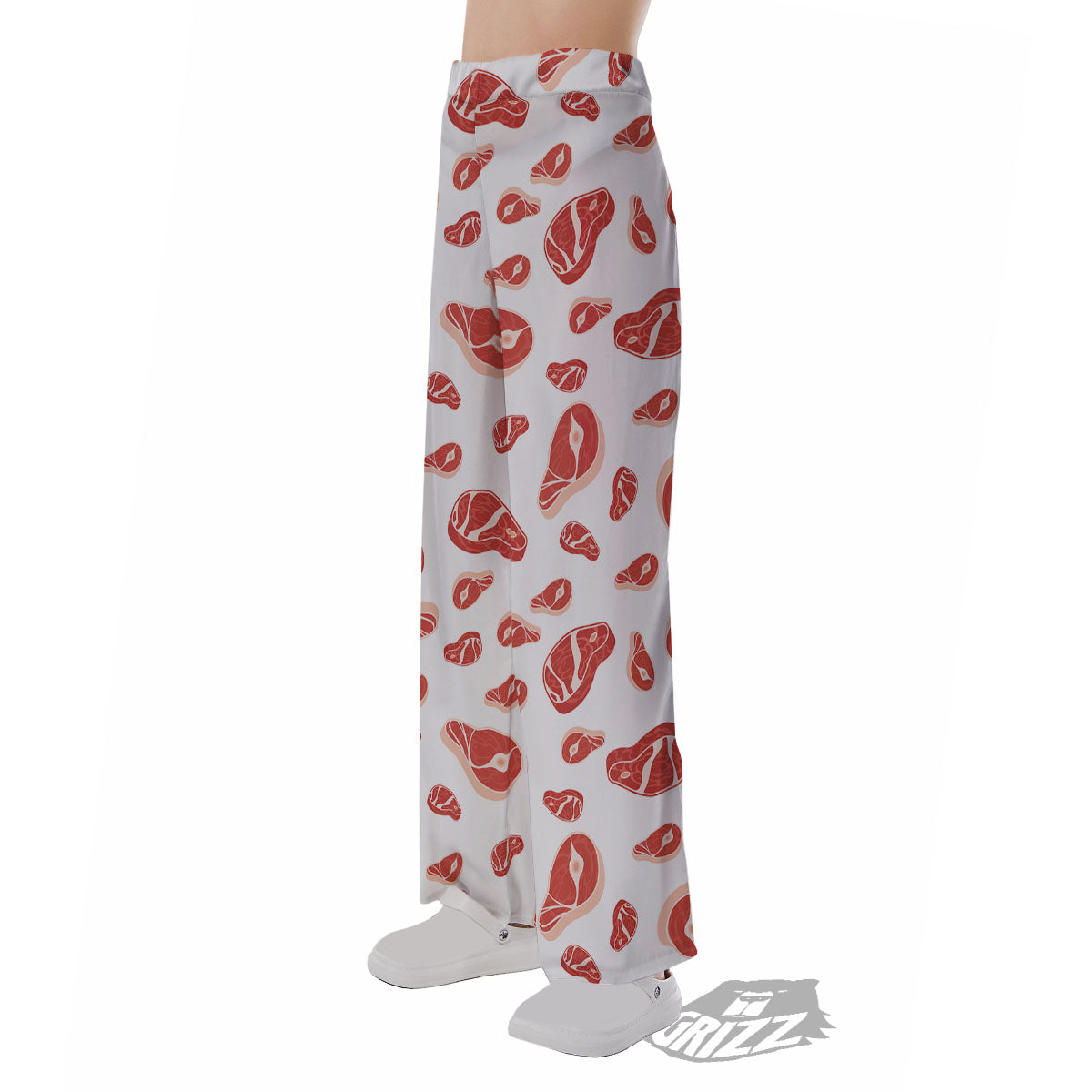 Meat Print Pattern Pajama Pants-grizzshop