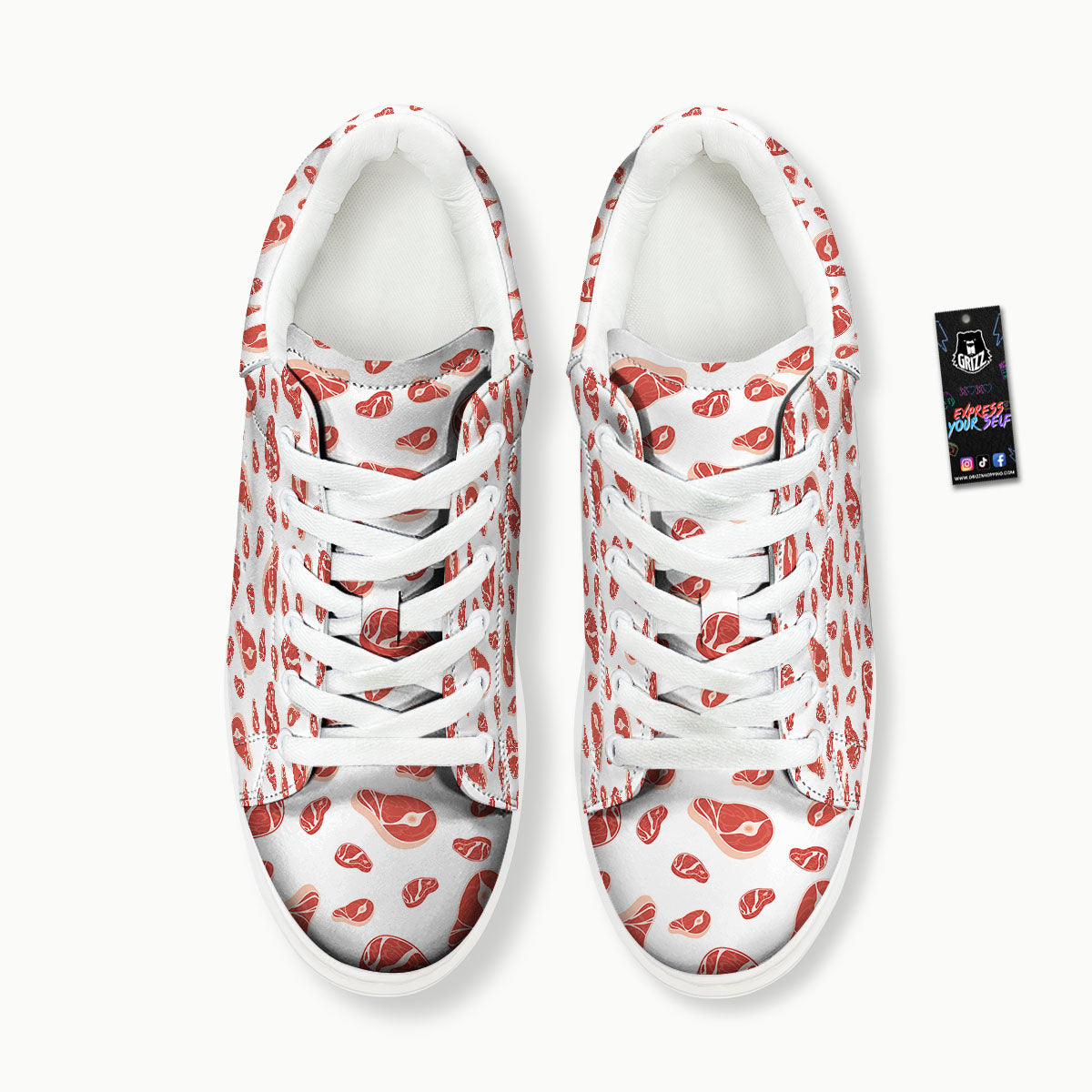 Meat Print Pattern Platform Shoes-grizzshop